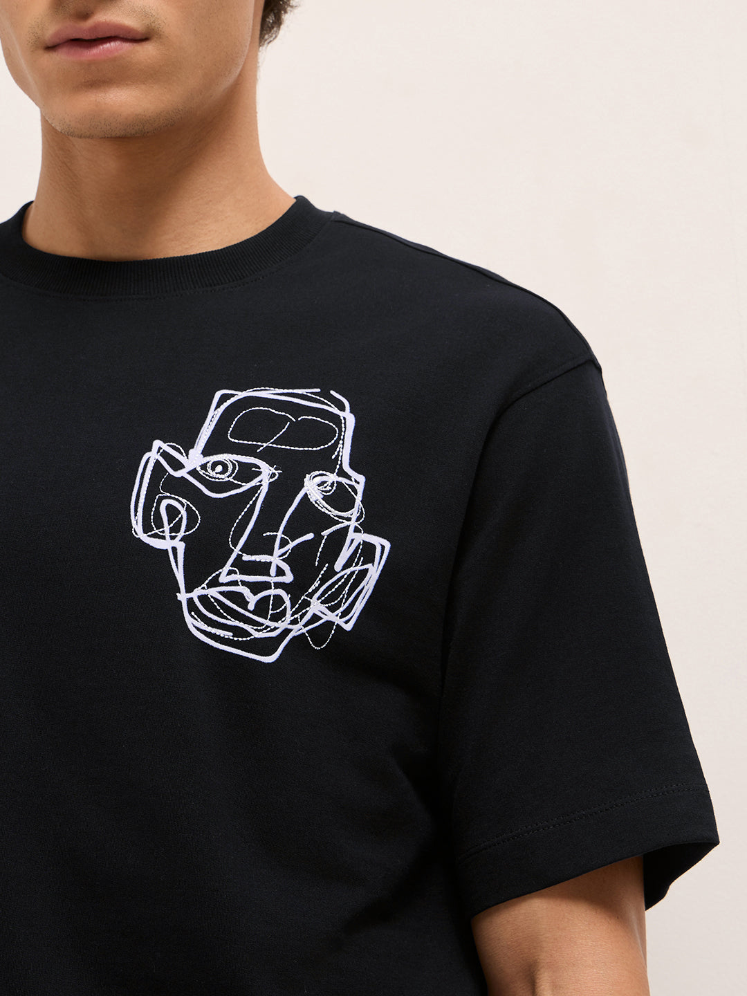 Men Pure Cotton Graphic Printed T-Shirt