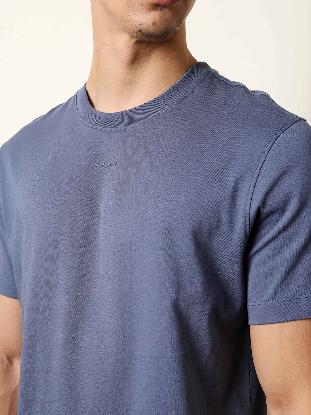 Men Blue Half Sleeve Regular T-Shirt