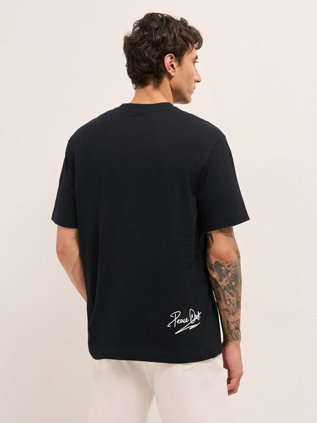 Men Pure Cotton Graphic Printed T-Shirt