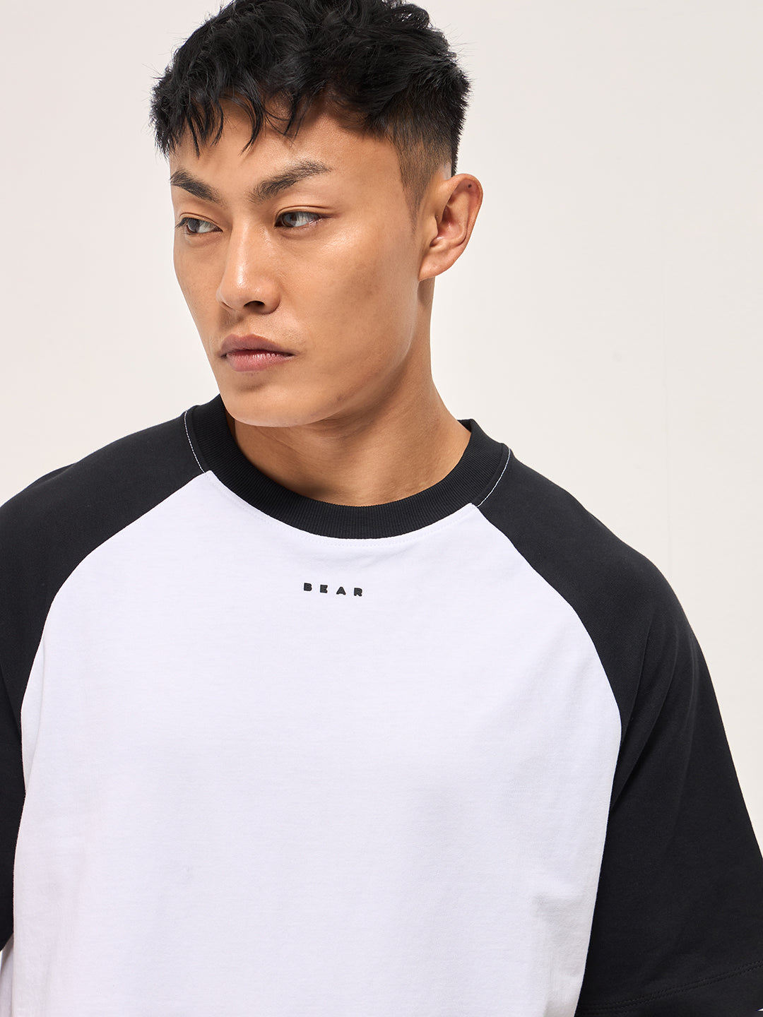 Men White Oversized Crew Neck T-Shirt
