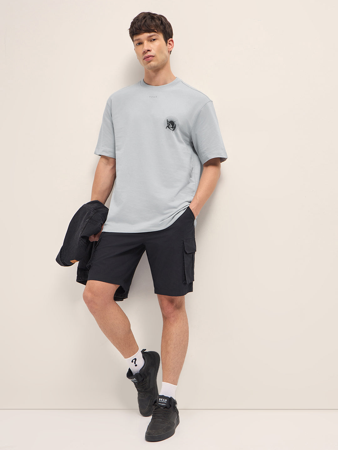 Men Cotton Crew Neck Printed Tshirt