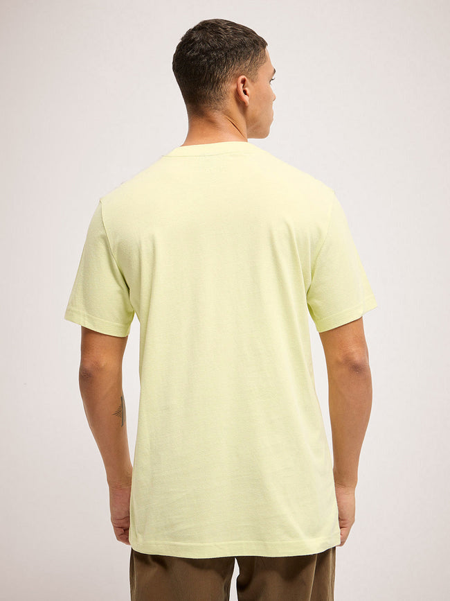 Men Green Solid Crew Neck Regular Fit T-Shirt