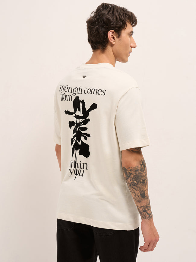 Men Pure Cotton Graphic Printed T-Shirt