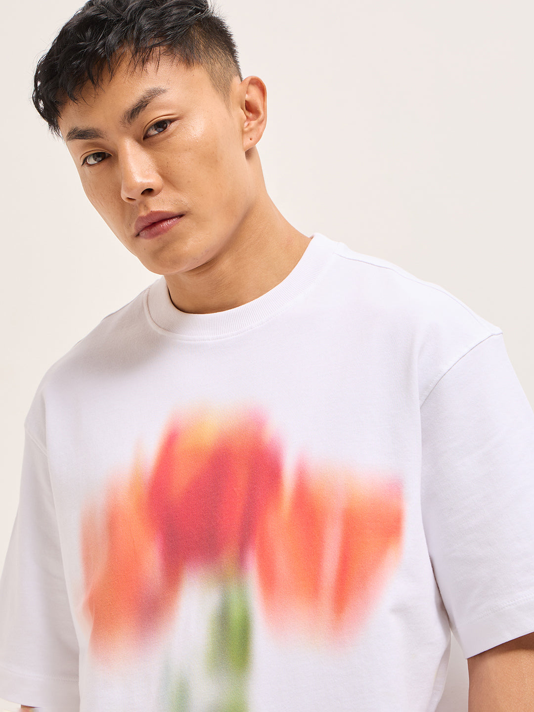 Men White Oversized T-Shirt