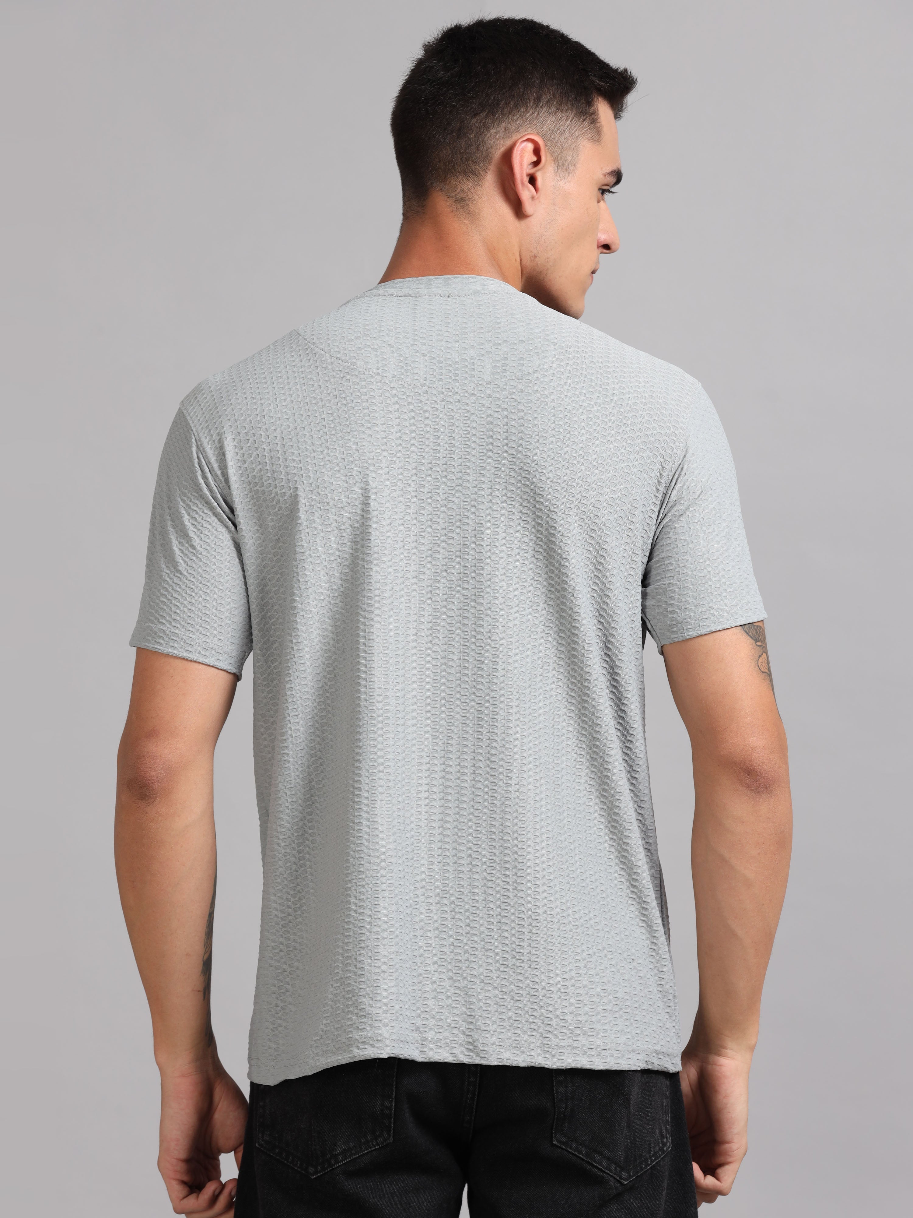 Men Whirl Tex Grey T-Shirt