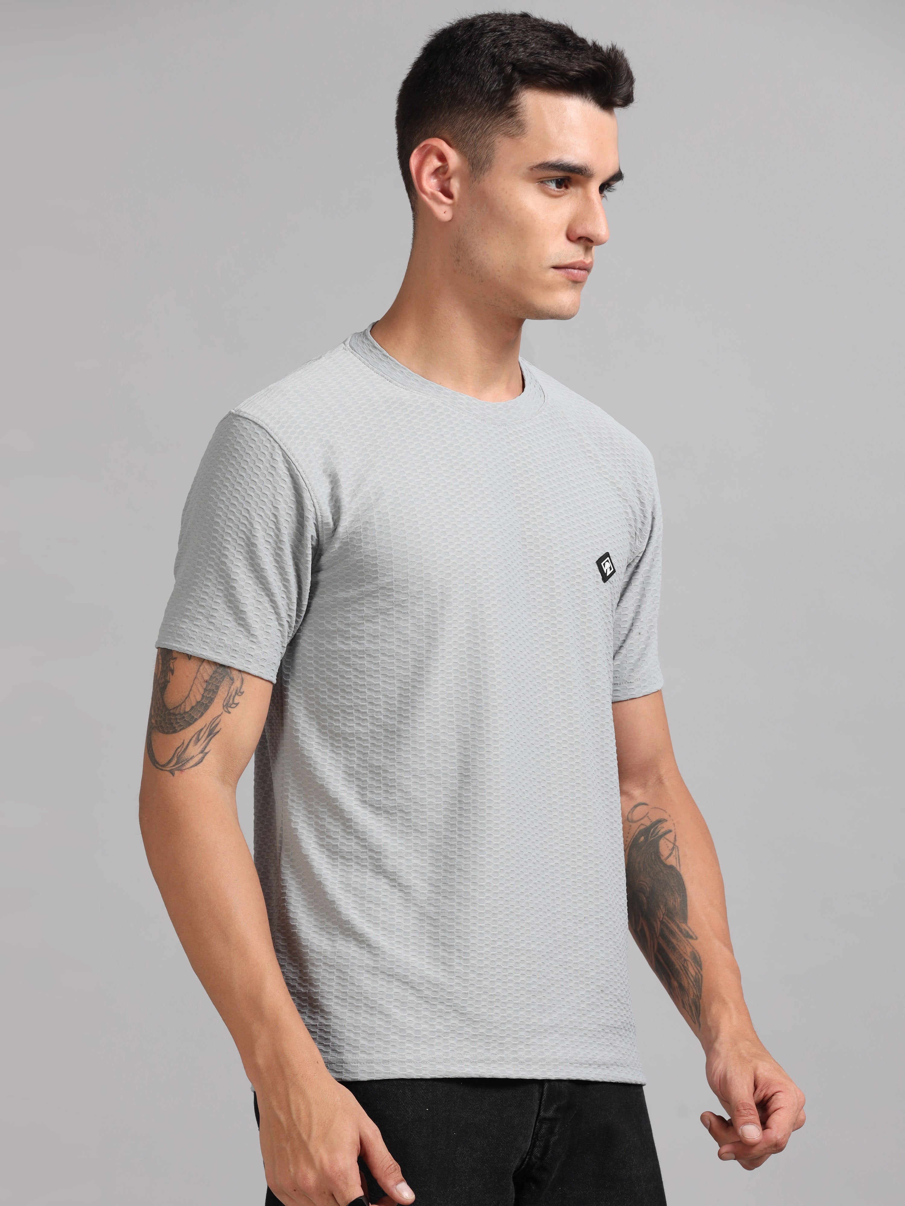 Men Whirl Tex Grey T-Shirt