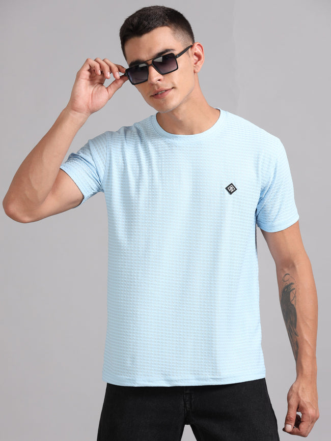 Men Whirl Tex Sky Blue T-Shirt