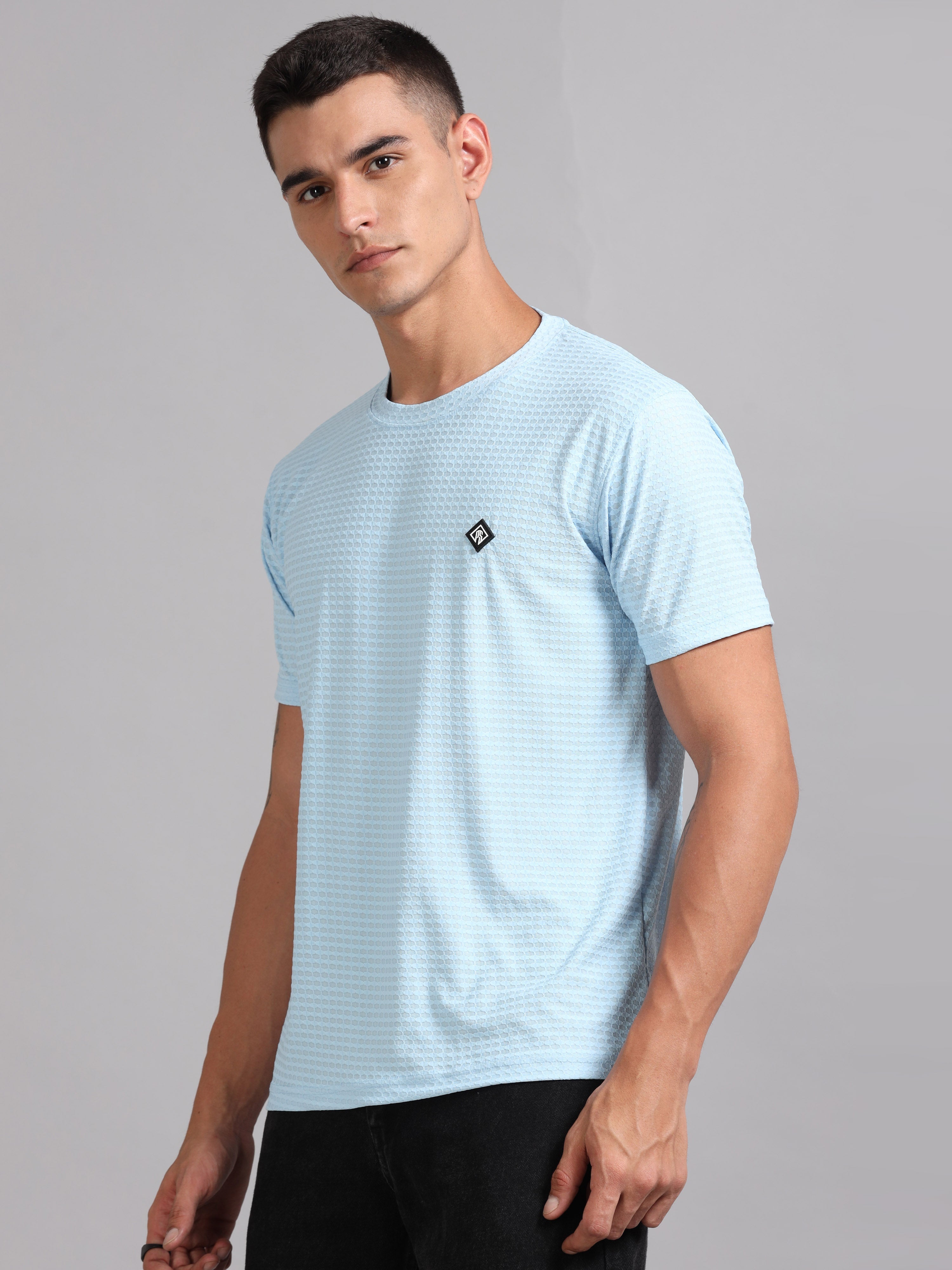 Men Whirl Tex Sky Blue T-Shirt