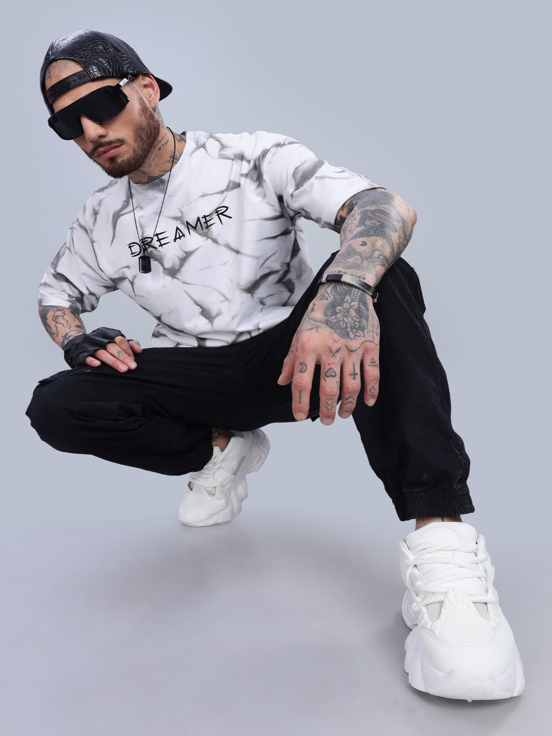 Men Dreamer Oversized White T-Shirt