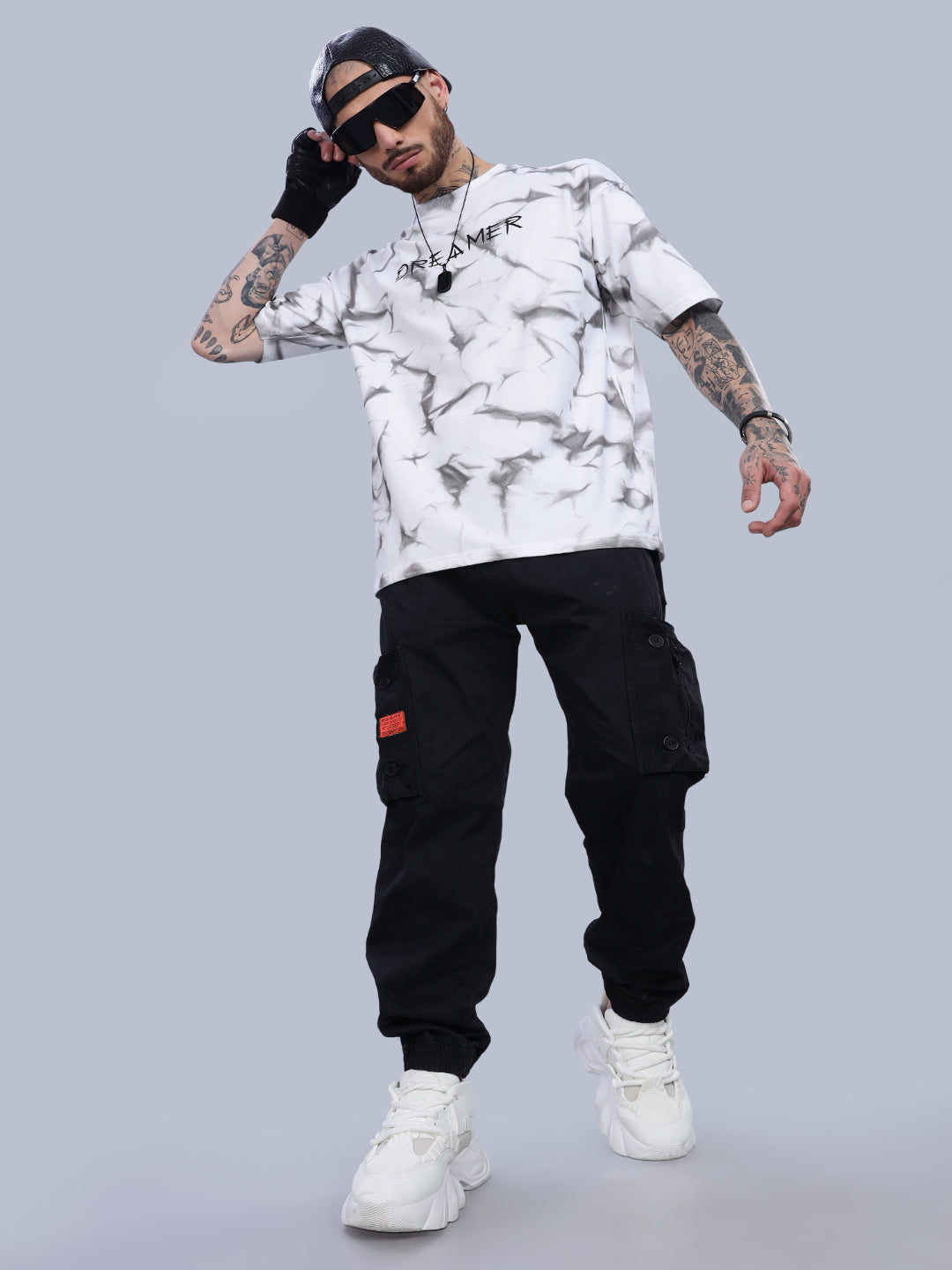 Men Dreamer Oversized White T-Shirt