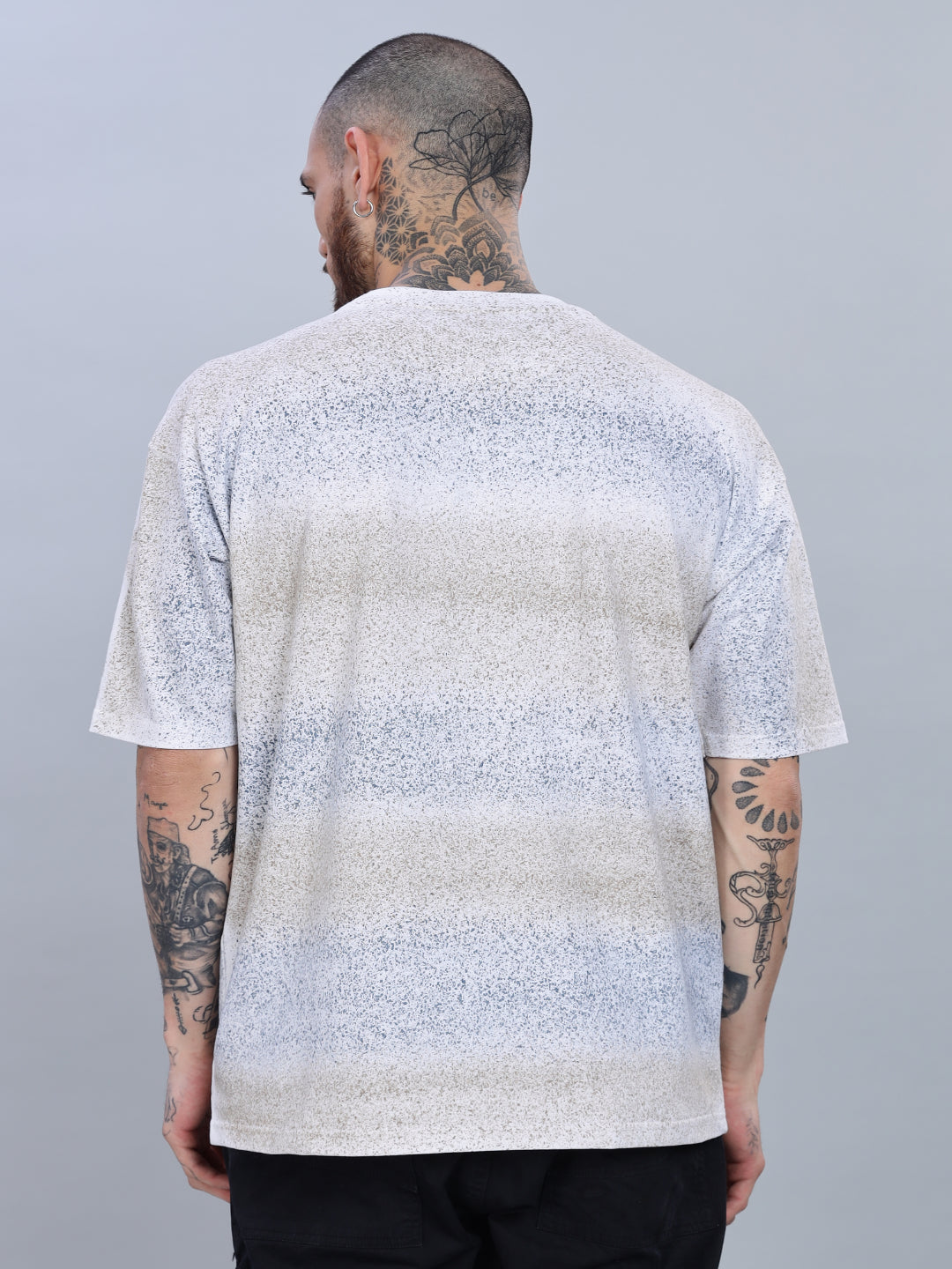 Men Reality Oversized Blue T-Shirt