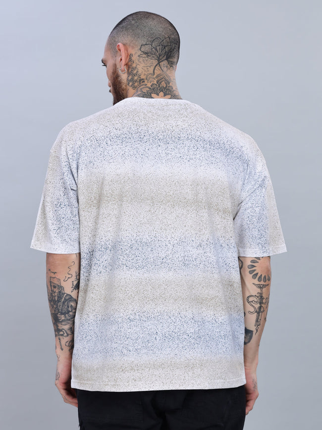 Men Reality Oversized Blue T-Shirt