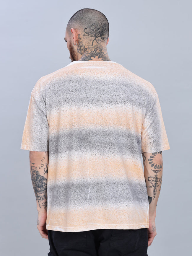 Men Reality Oversized Cream T-Shirt