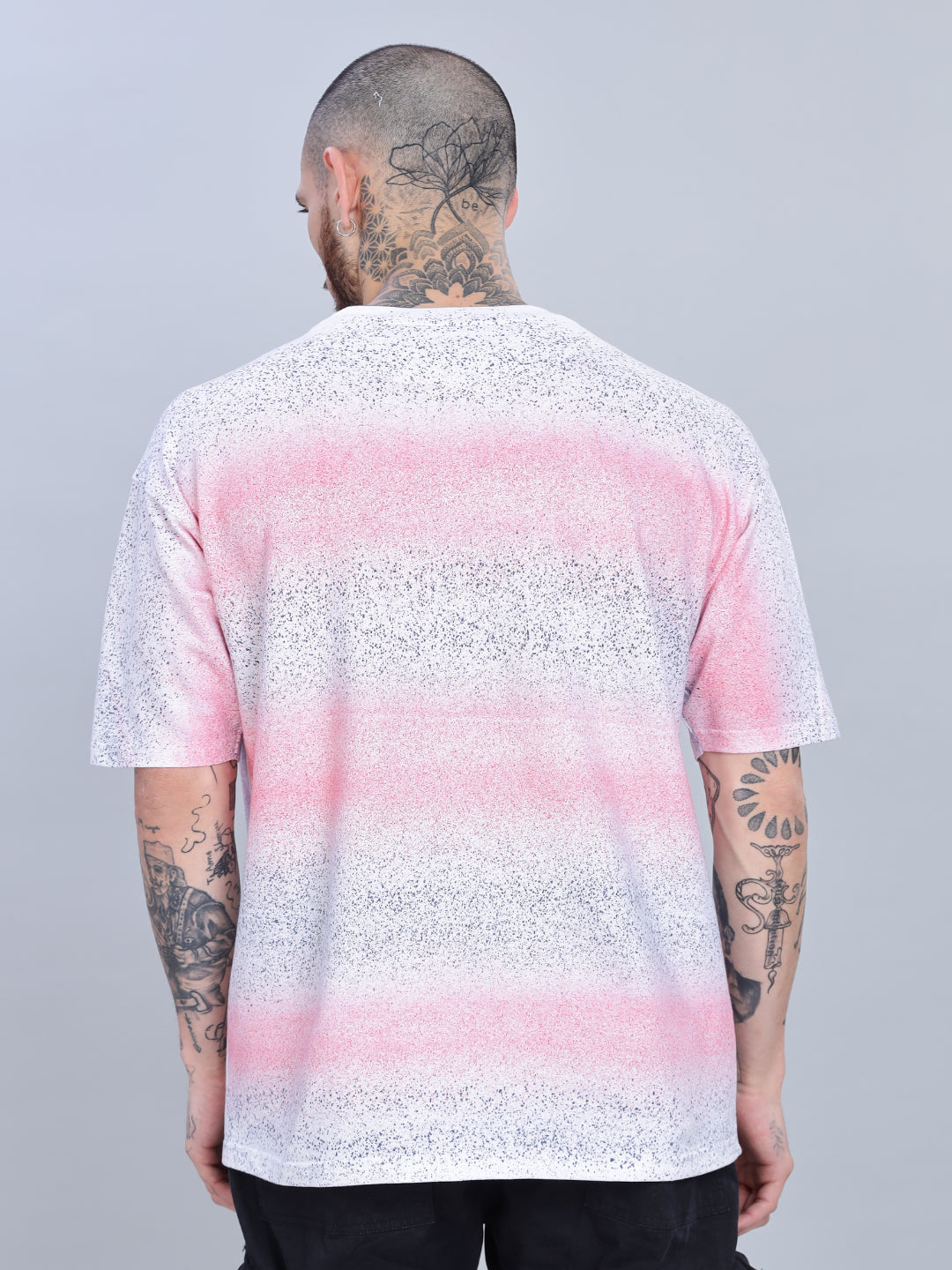 Men Reality Oversized Pink T-Shirt