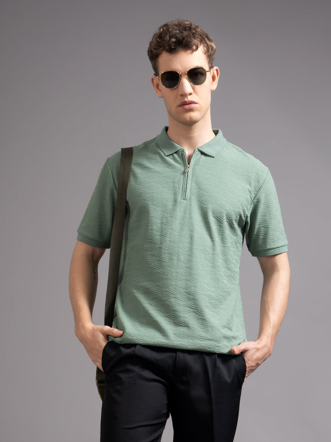 Men Aspen Green Polo T-Shirt