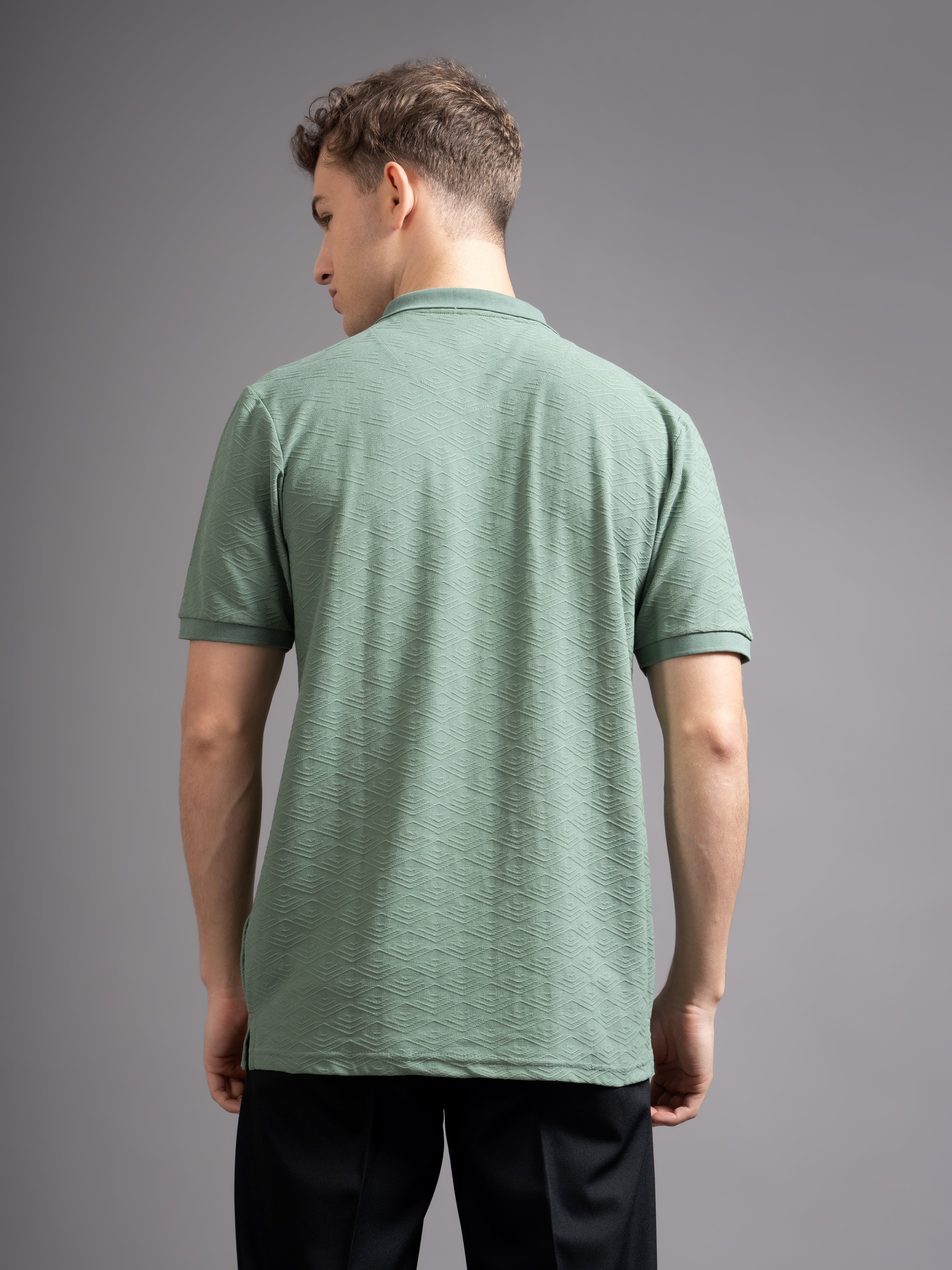 Men Aspen Green Polo T-Shirt