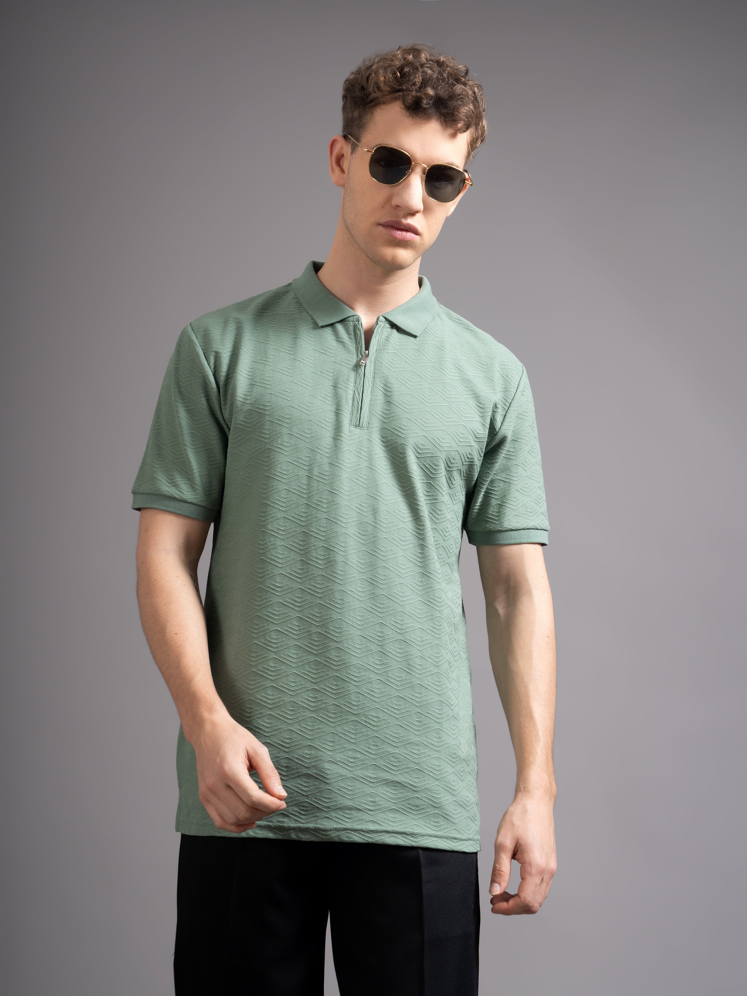 Men Aspen Green Polo T-Shirt