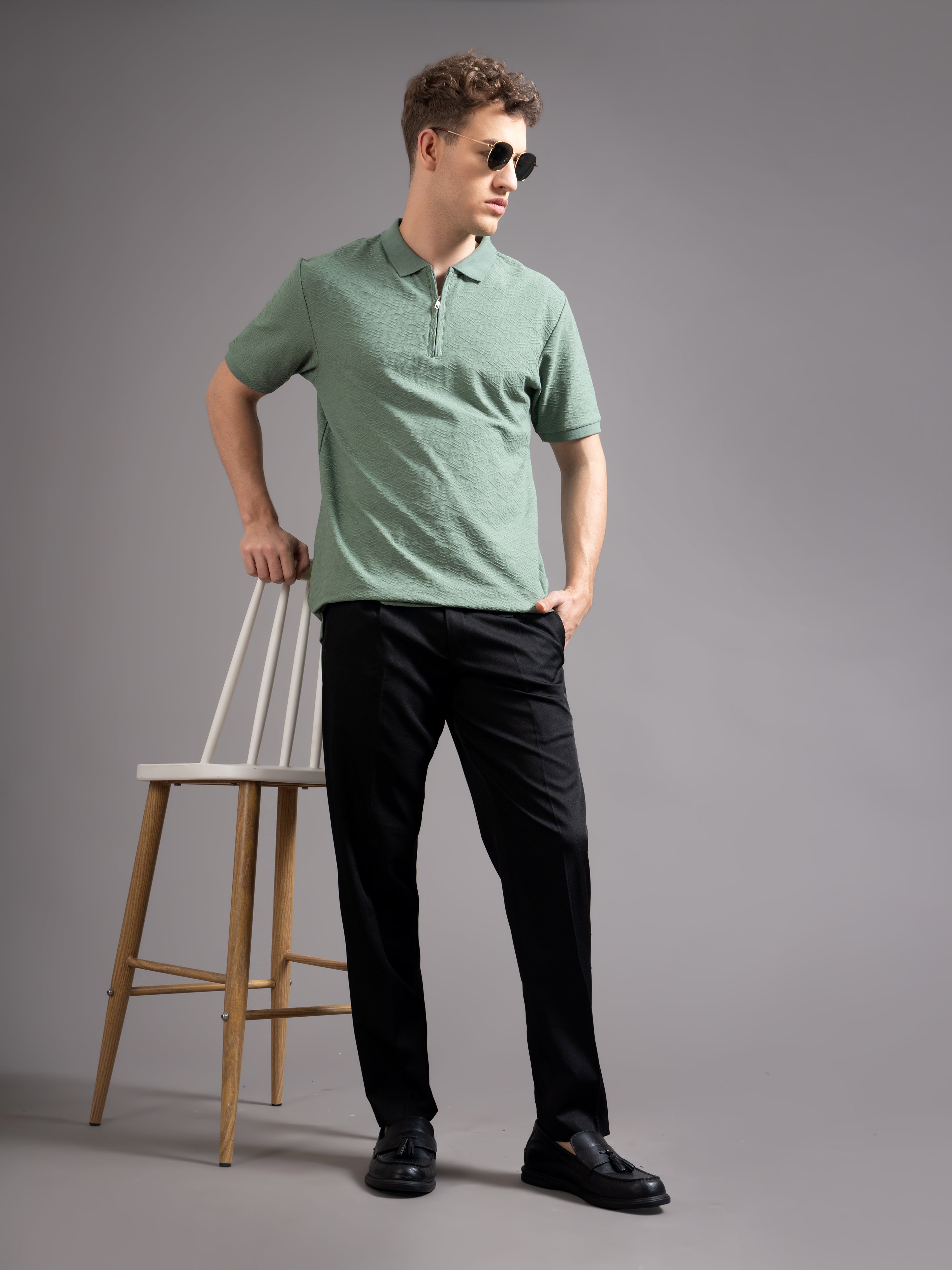 Men Aspen Green Polo T-Shirt