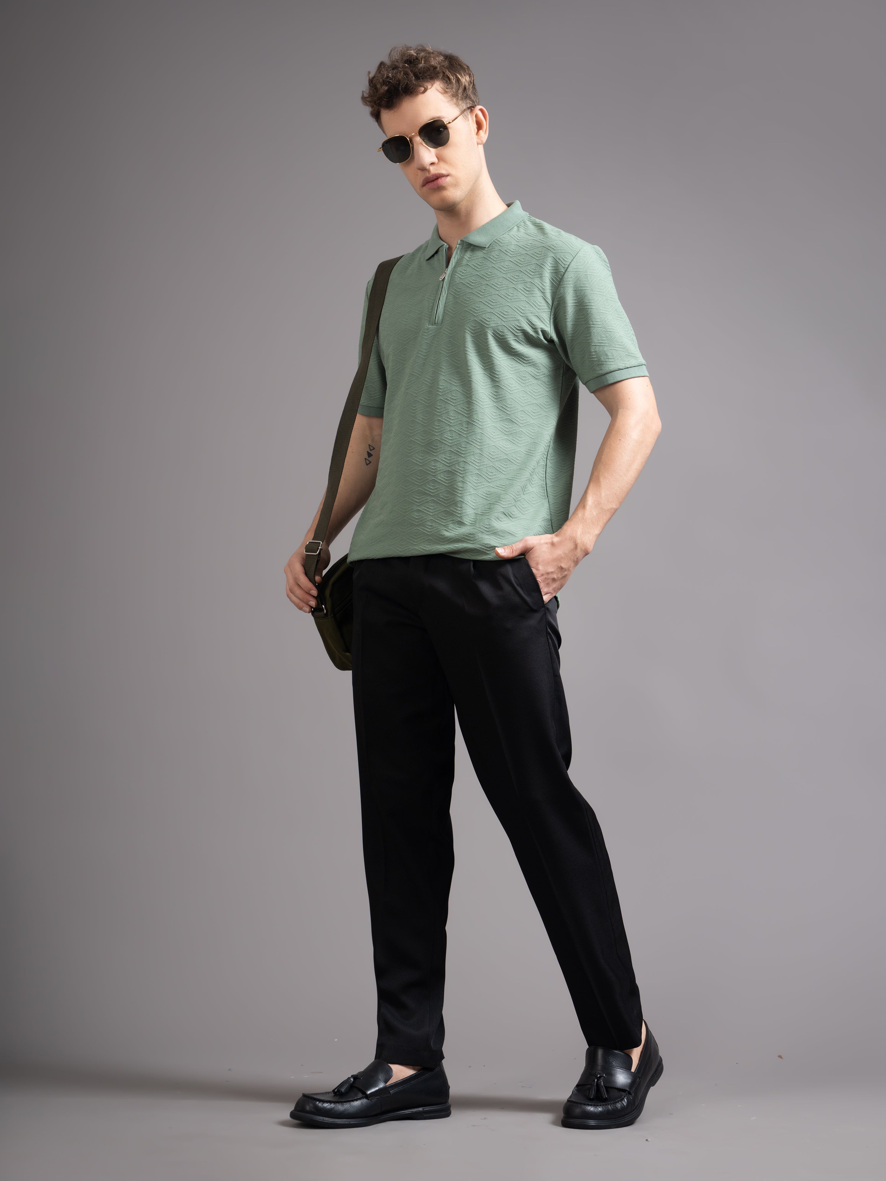 Men Aspen Green Polo T-Shirt