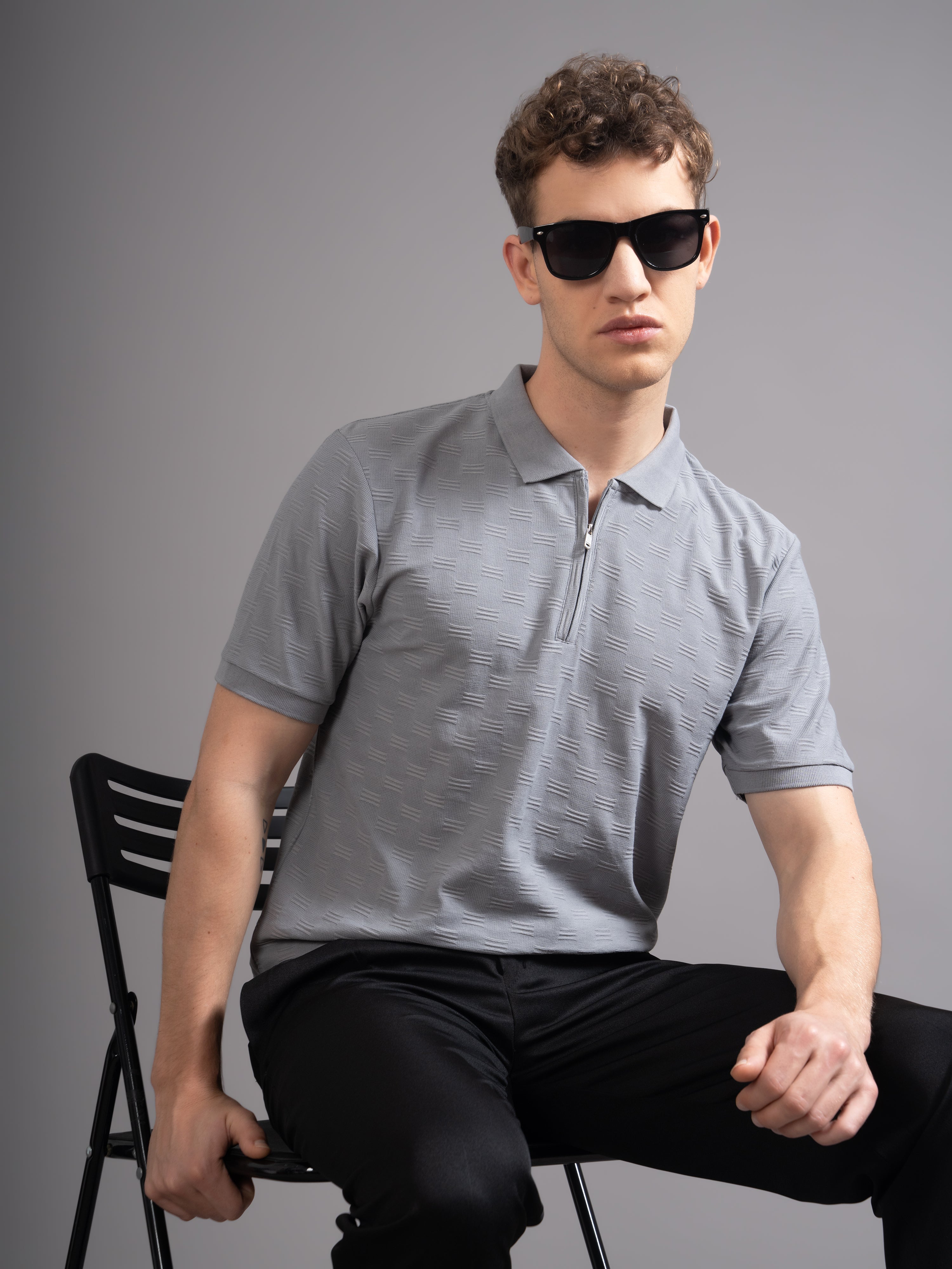 Men Aspen Grey Polo T-Shirt