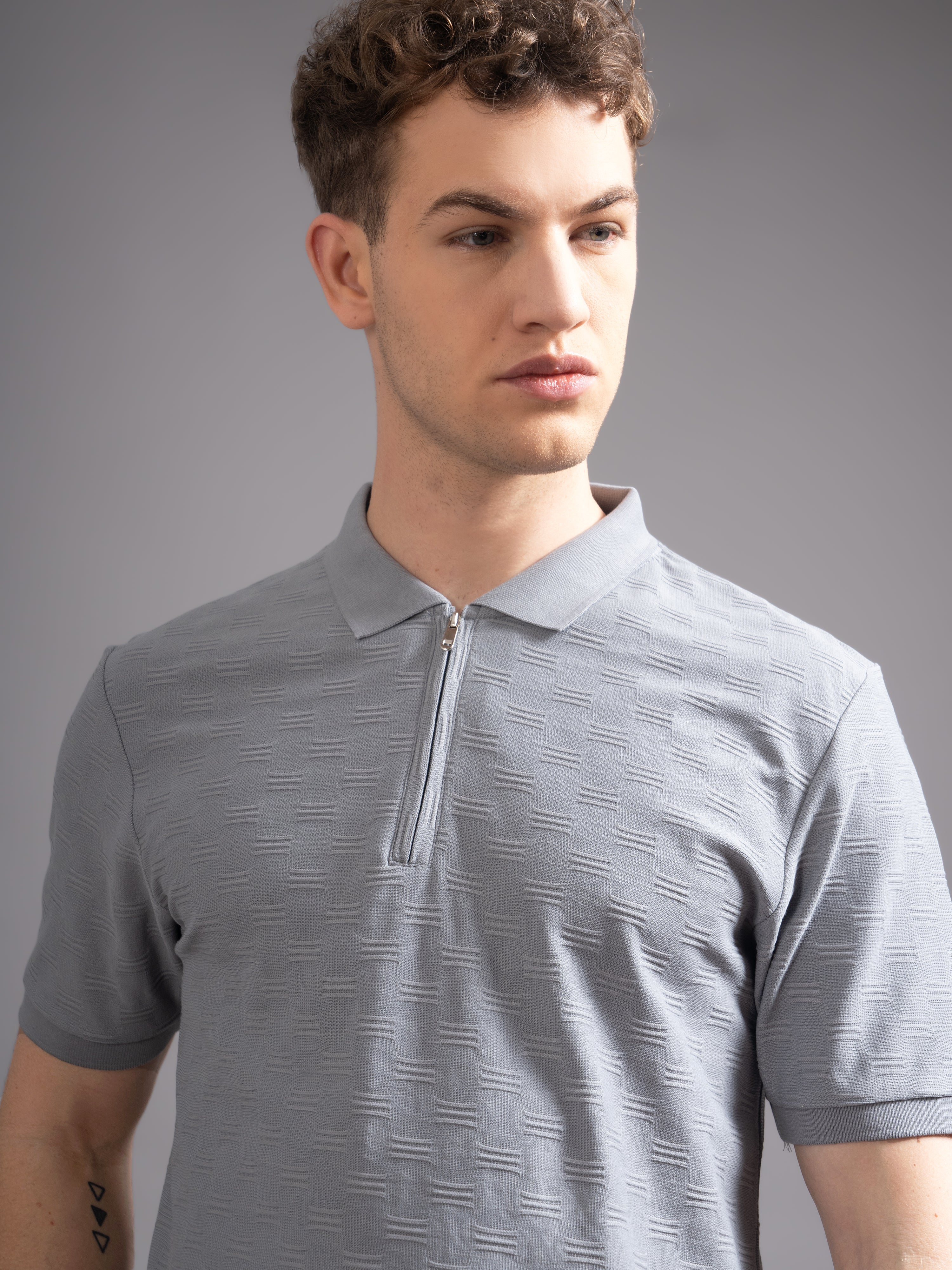 Men Aspen Grey Polo T-Shirt