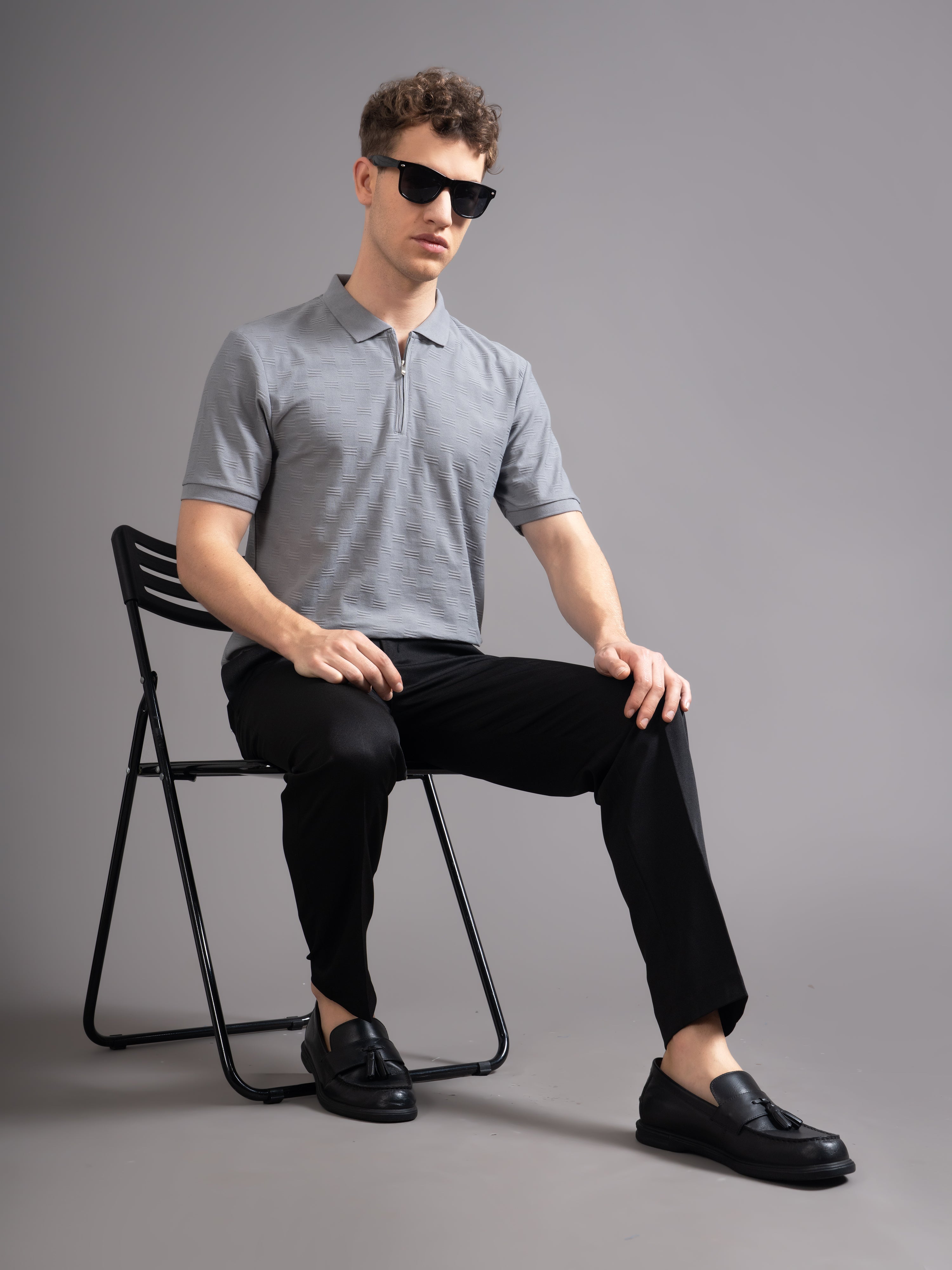 Men Aspen Grey Polo T-Shirt