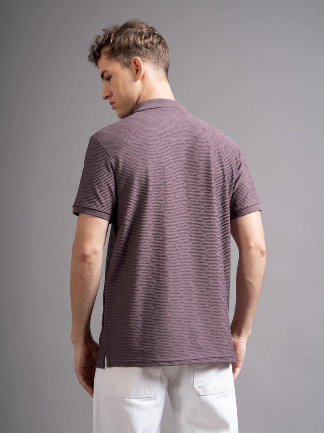 Men Aspen Mauve Polo T-Shirt