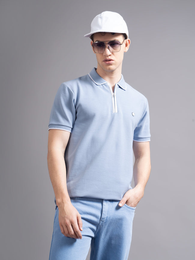 Men Aurel Blue Polo T-Shirt