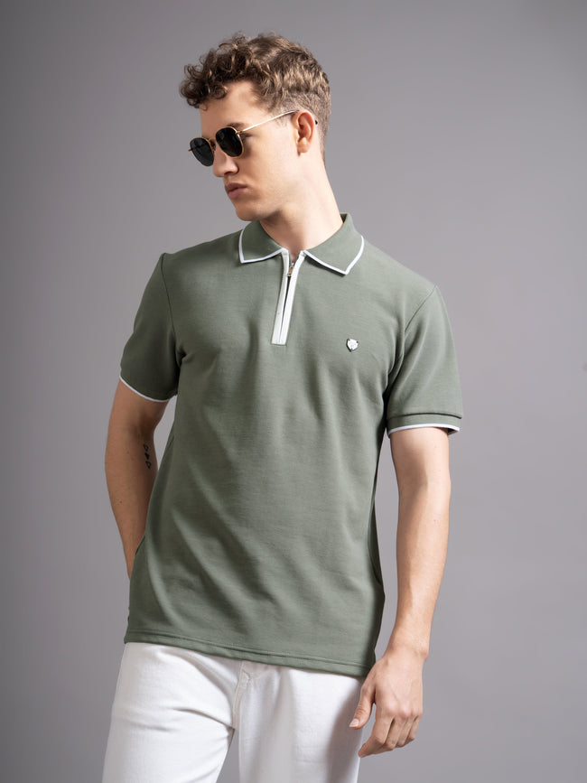 Men Aurel Green Polo T-Shirt