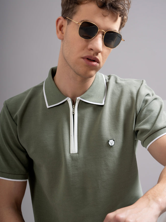 Men Aurel Green Polo T-Shirt