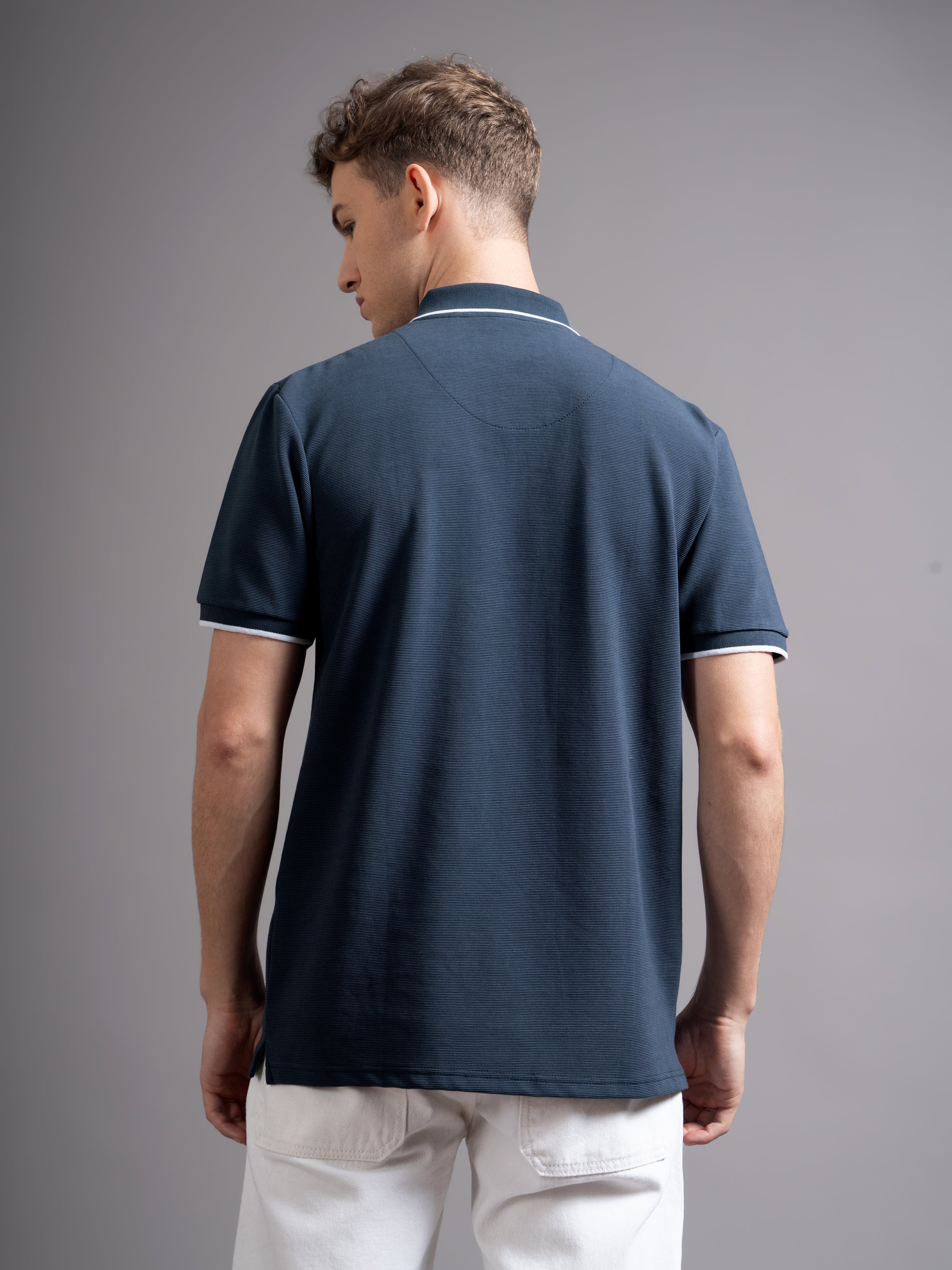 Men Aurel Navy Polo T-Shirt