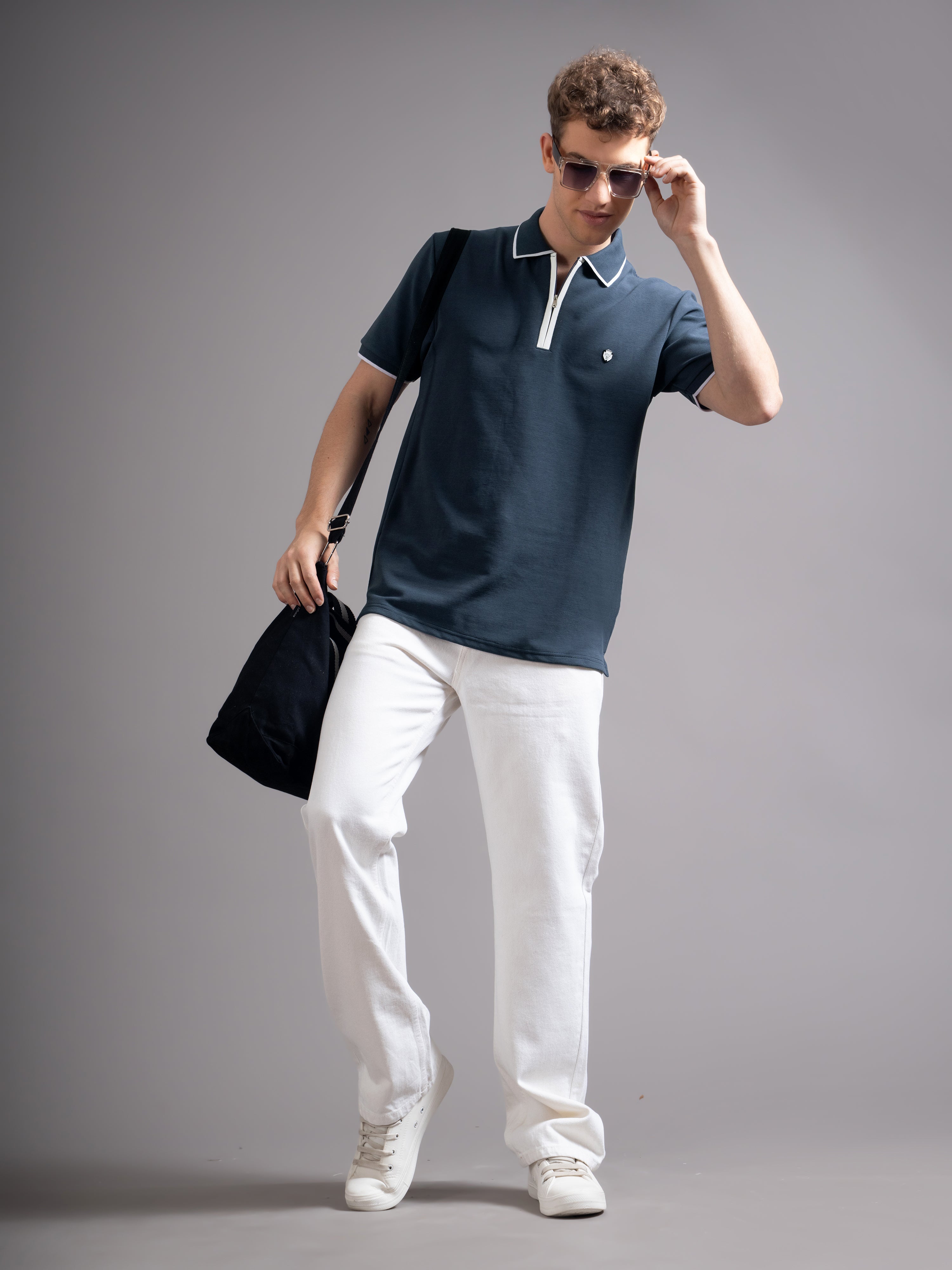 Men Aurel Navy Polo T-Shirt