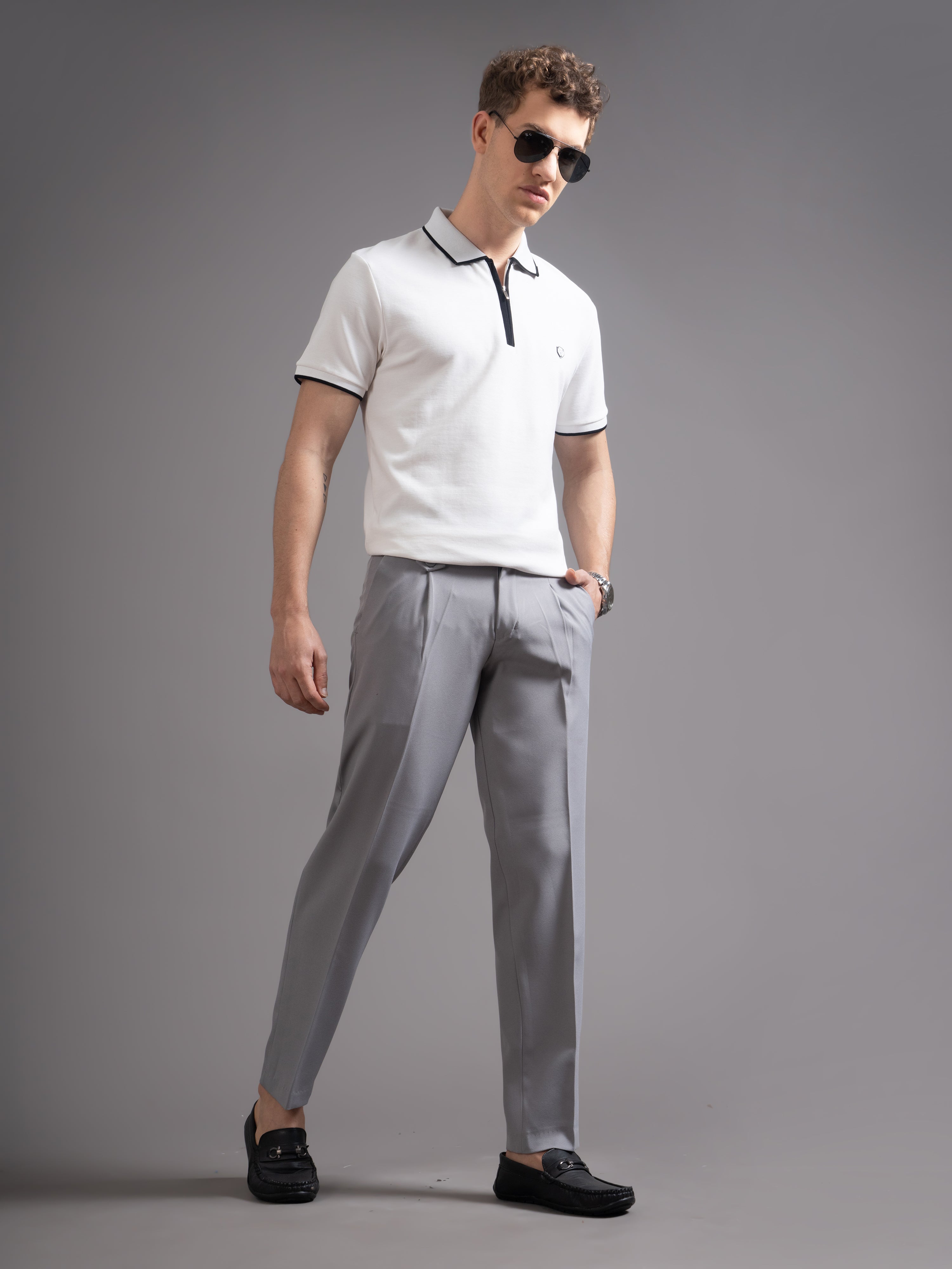 Men Aurel White Polo T-Shirt