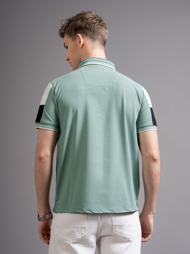 Men Bergen Green Polo T-Shirt
