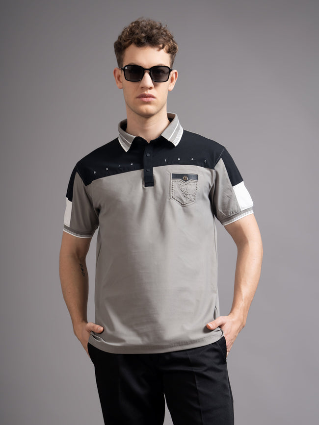 Men Bergen Grey Polo T-Shirt