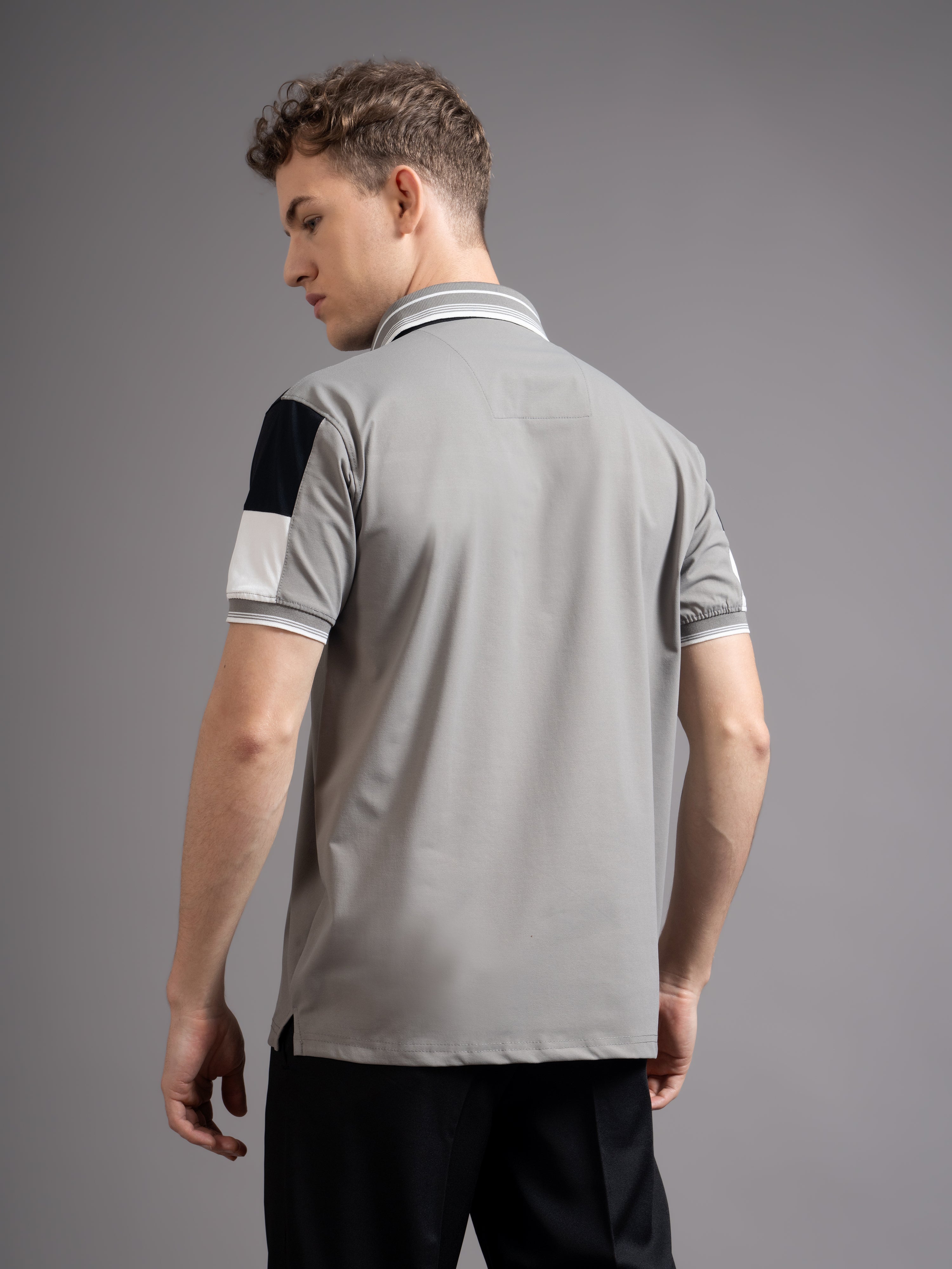 Men Bergen Grey Polo T-Shirt