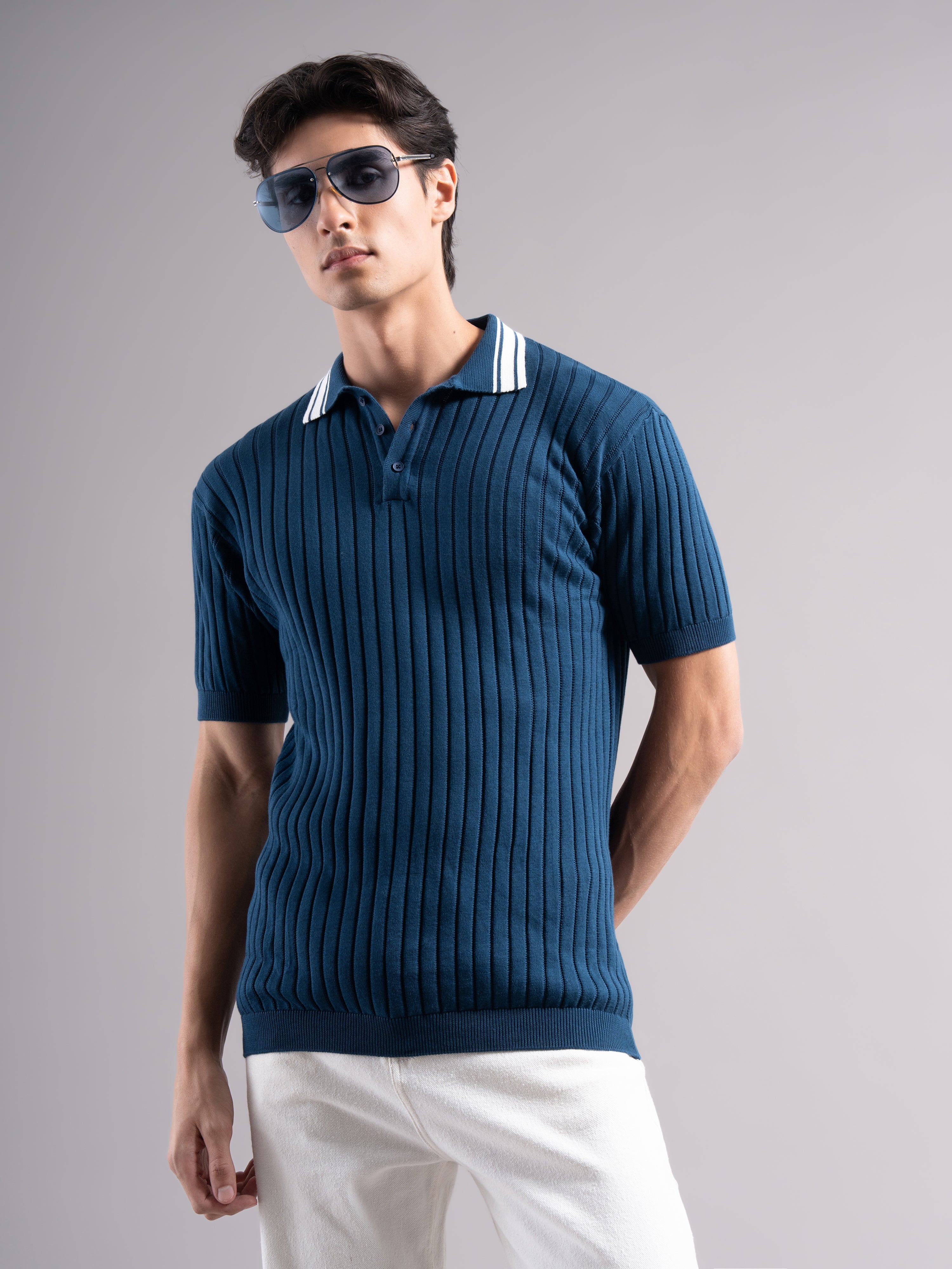 Men Arkend Knit Polo T-Shirt