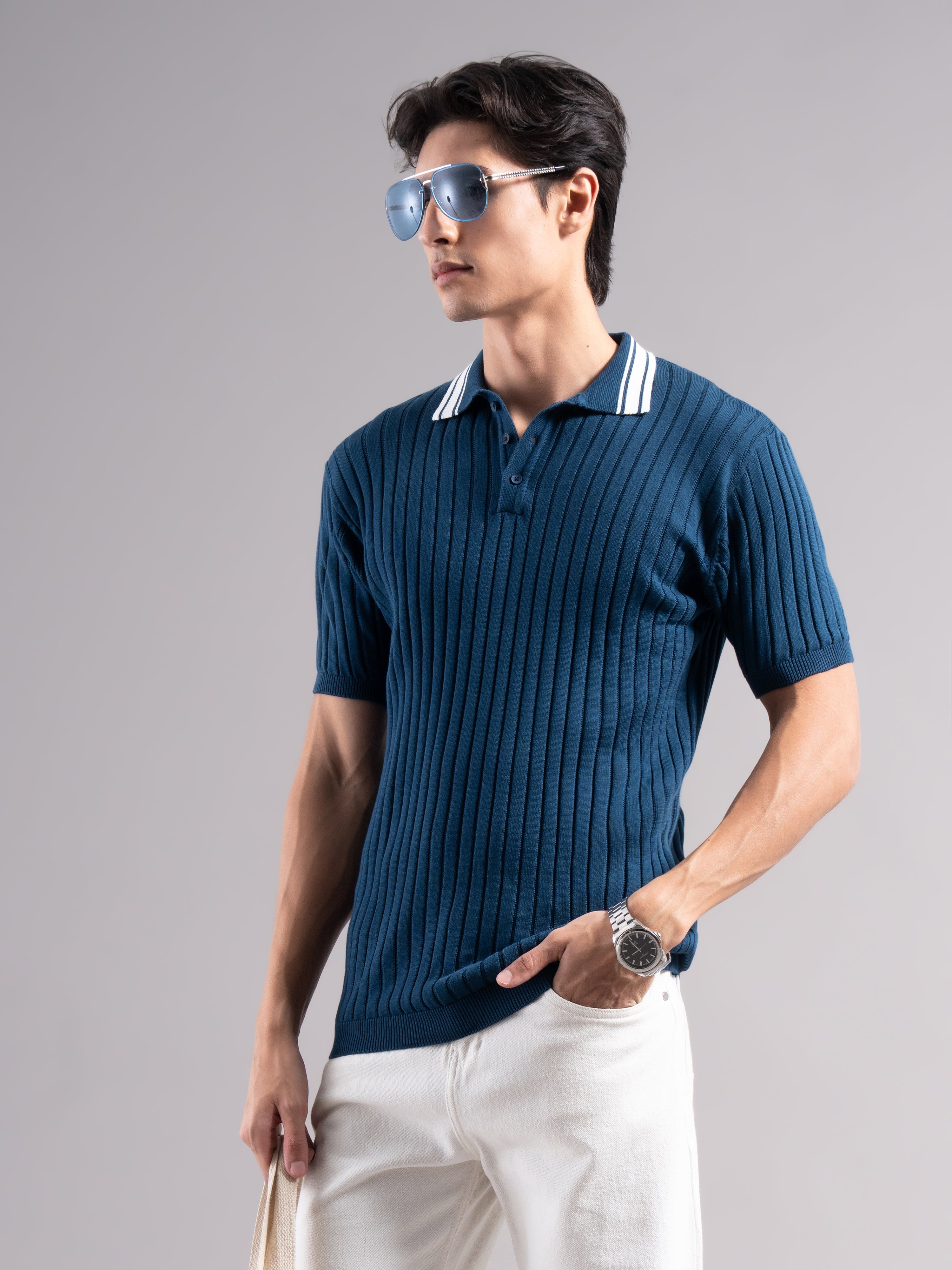 Men Arkend Knit Polo T-Shirt
