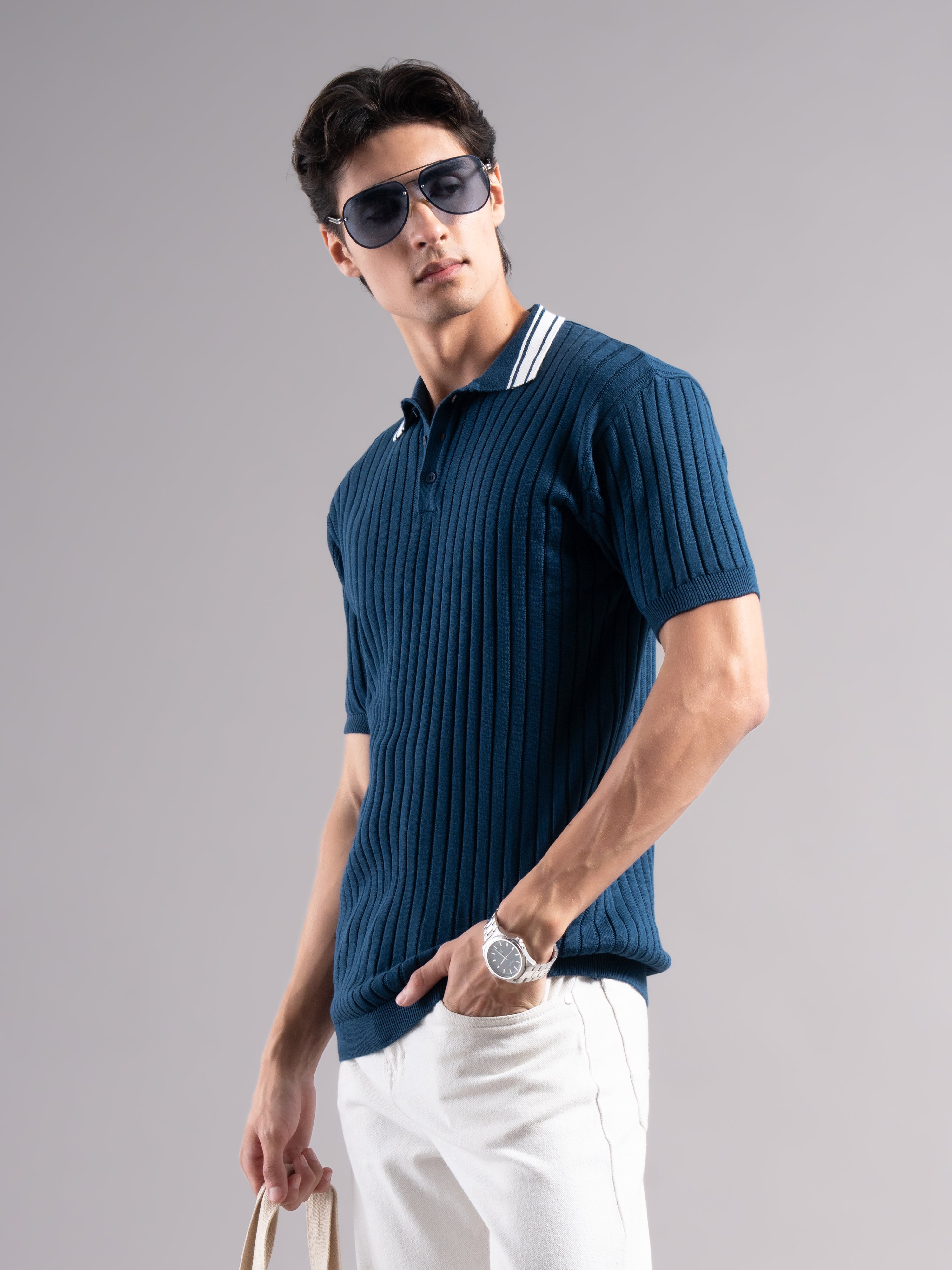 Men Arkend Knit Polo T-Shirt