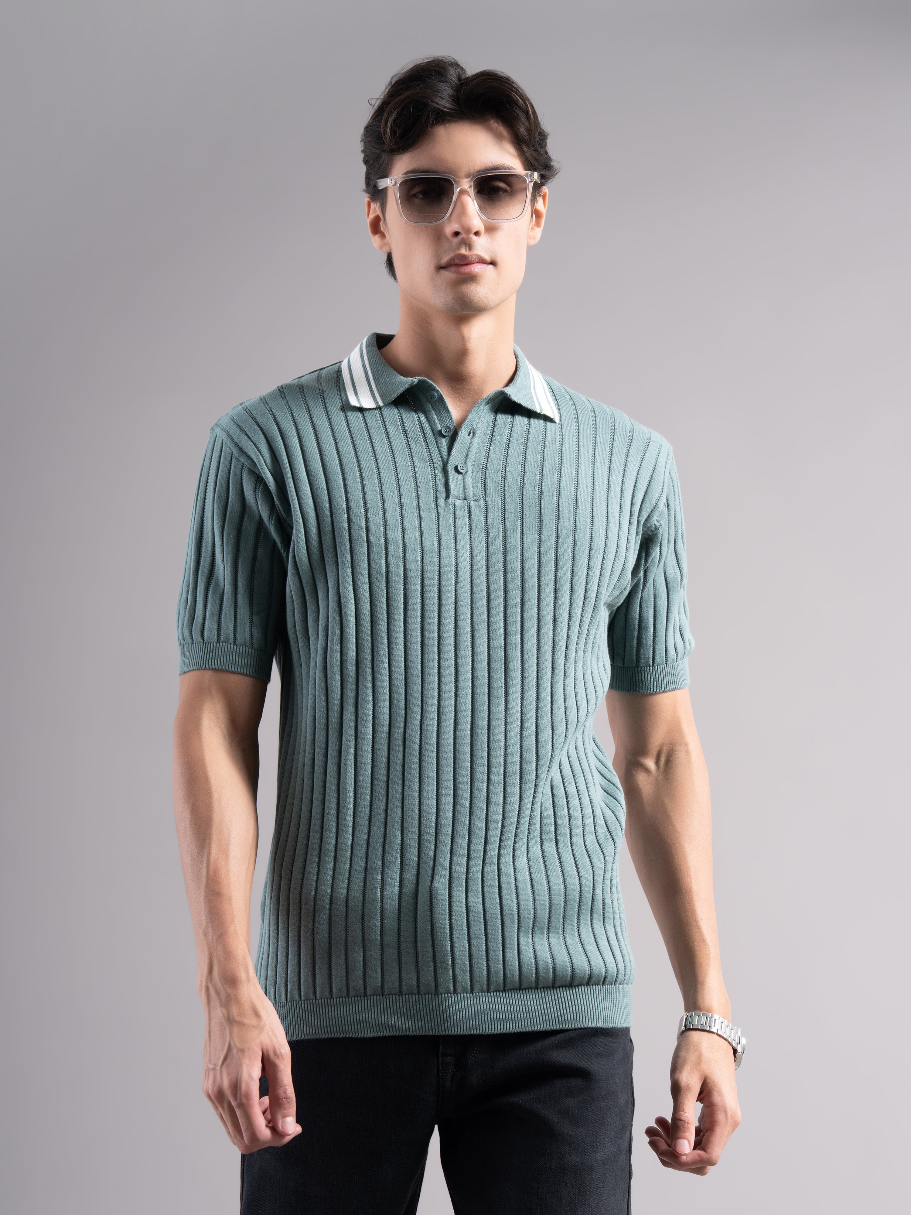 Men Arkend Knit Polo T-Shirt