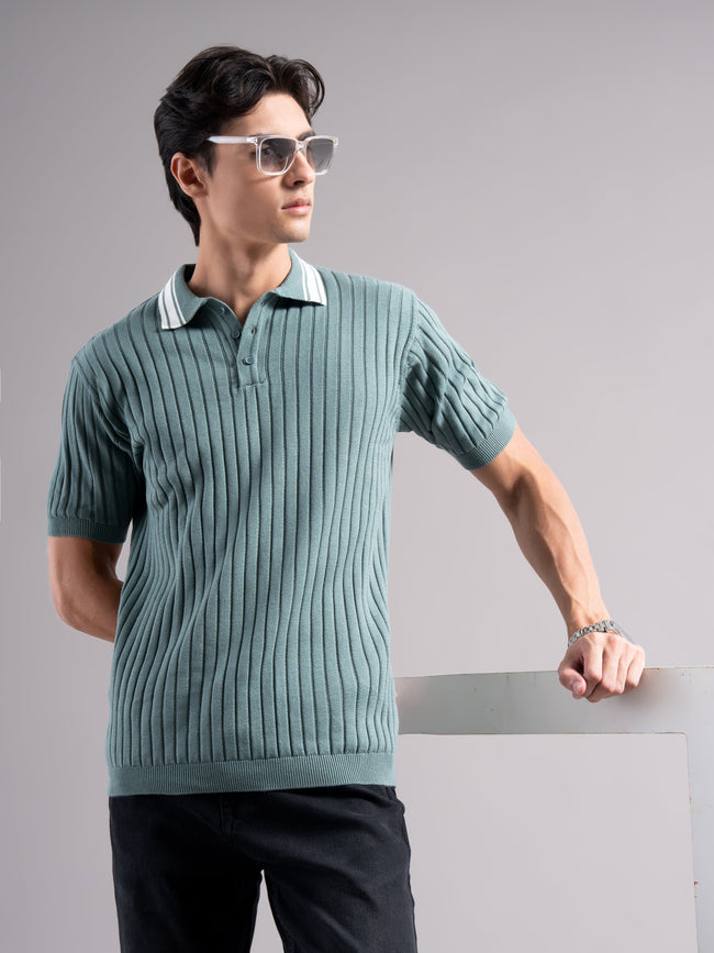 Men Arkend Knit Polo T-Shirt