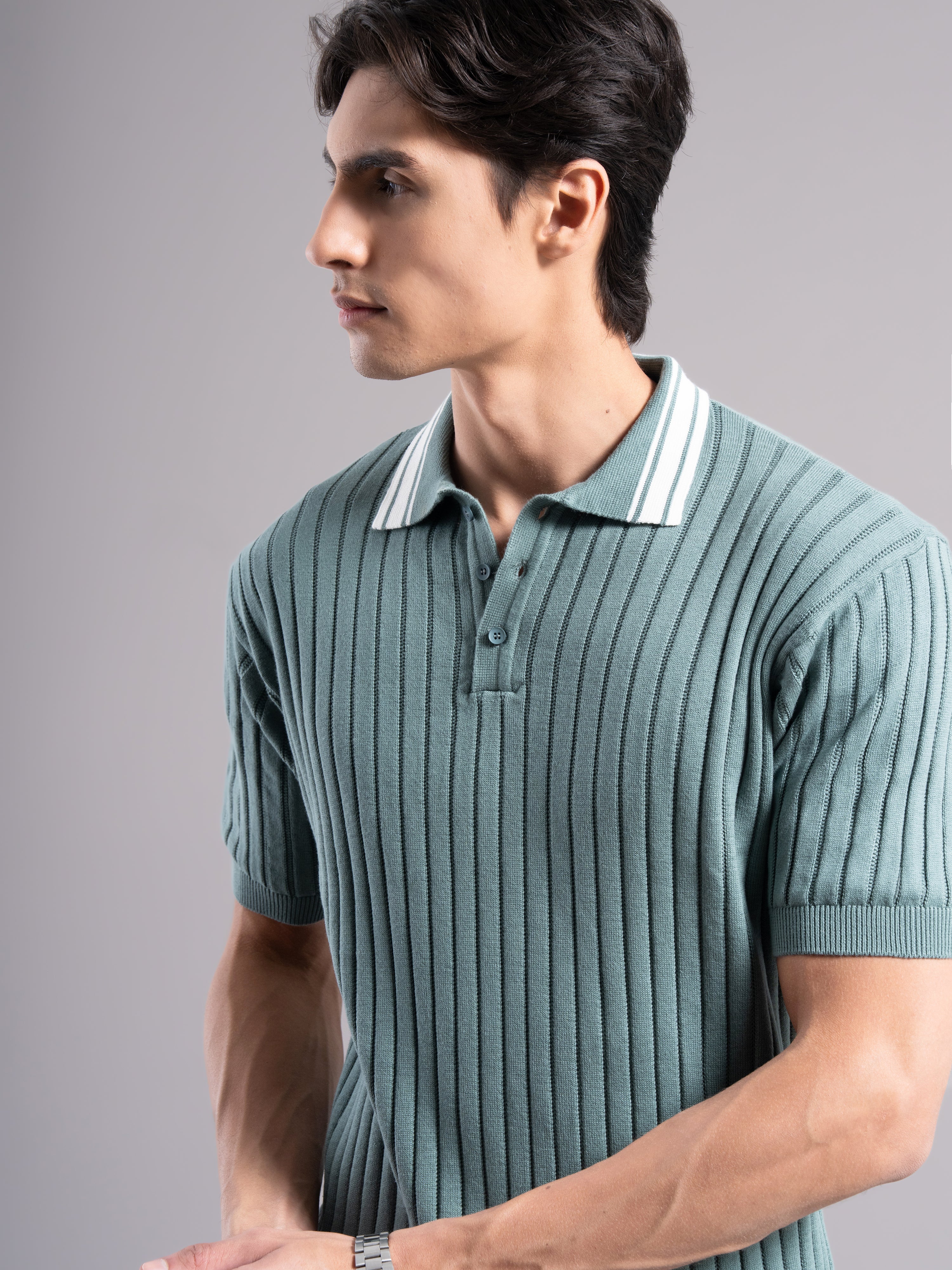 Men Arkend Knit Polo T-Shirt