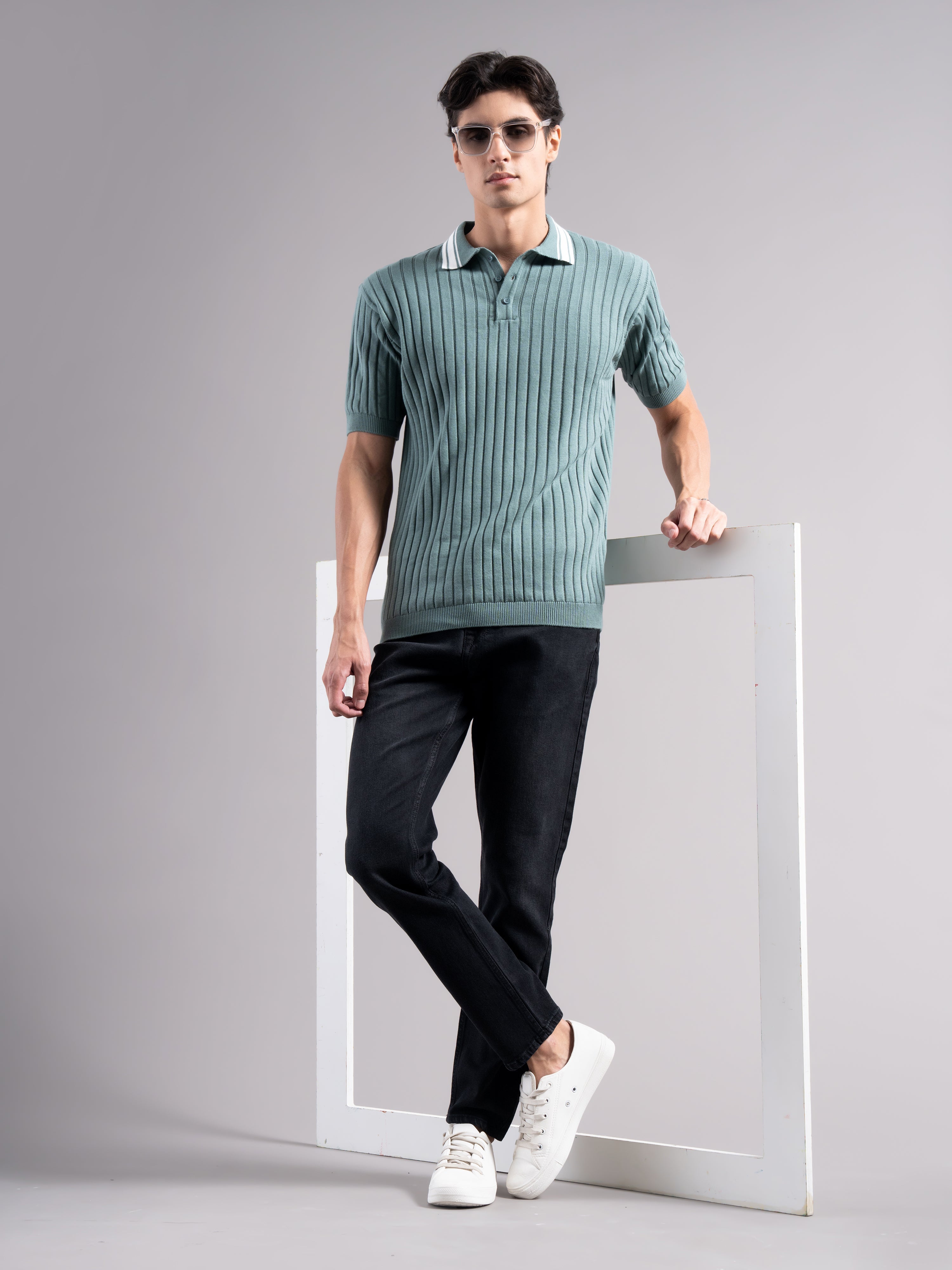 Men Arkend Knit Polo T-Shirt