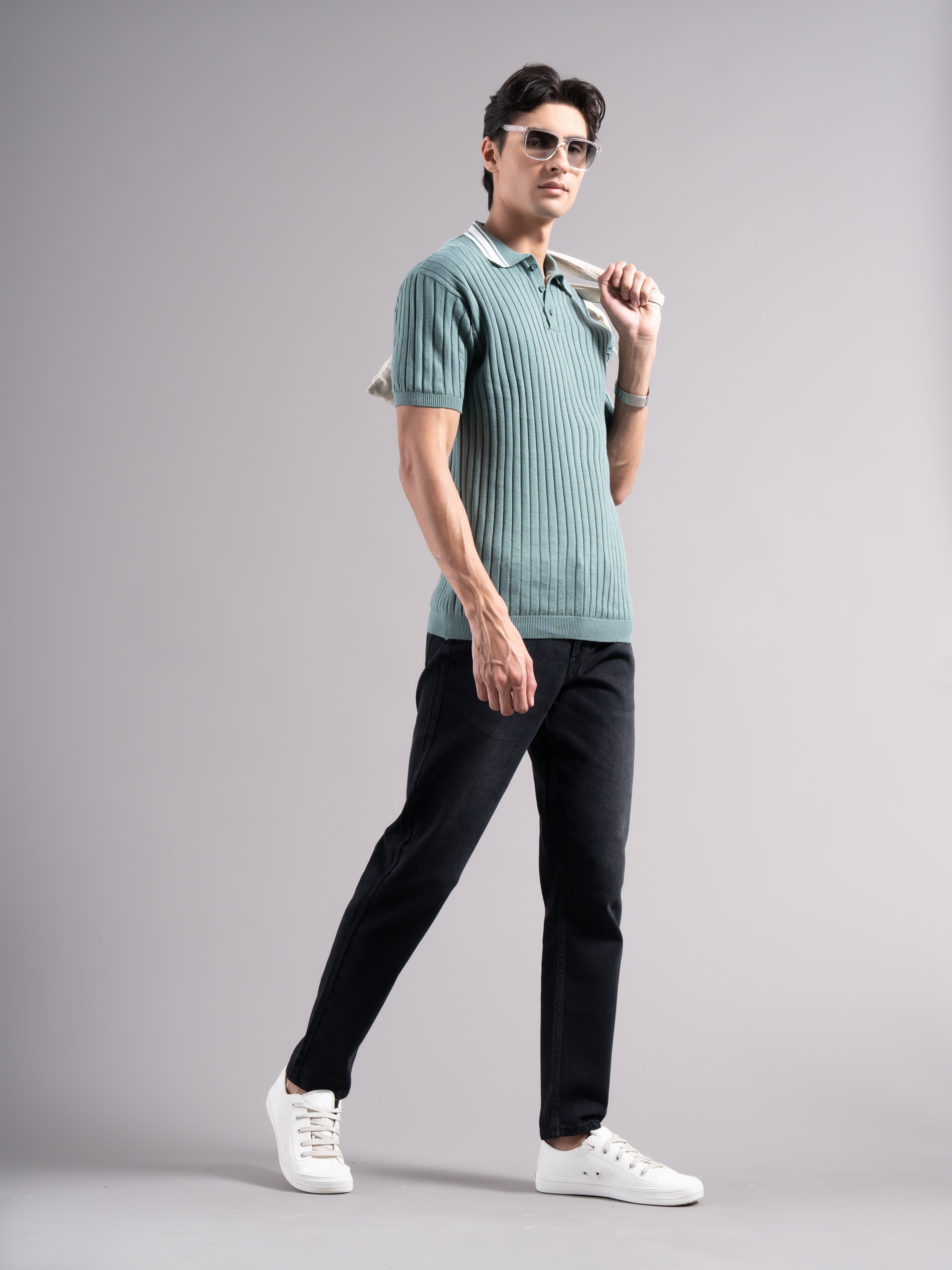 Men Arkend Knit Polo T-Shirt