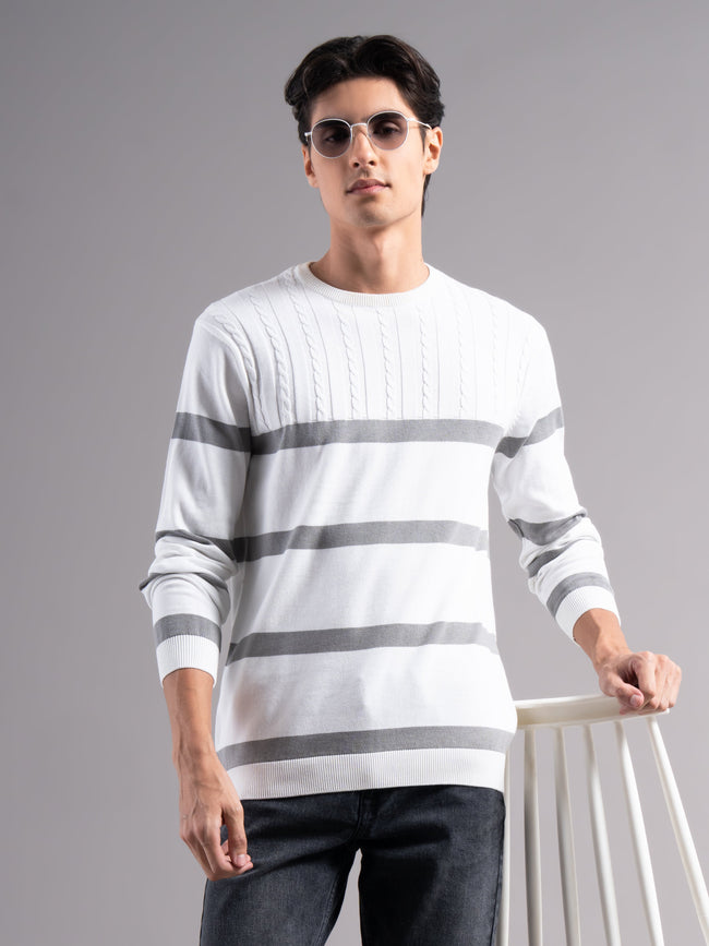 Men Astor Grey Knit T-Shirt