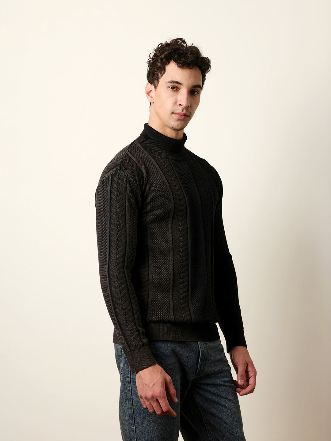 Men Multicolor Full Sleeve Relax T-Shirt