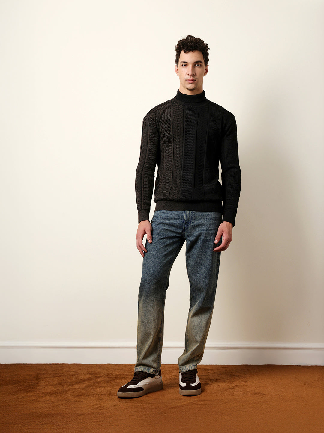 Men Multicolor Full Sleeve Relax T-Shirt