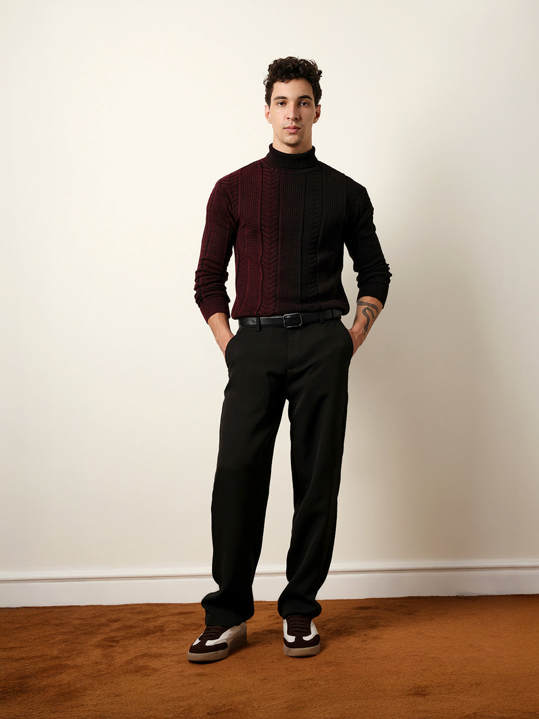 Men Multicolor Full Sleeve Relax T-Shirt