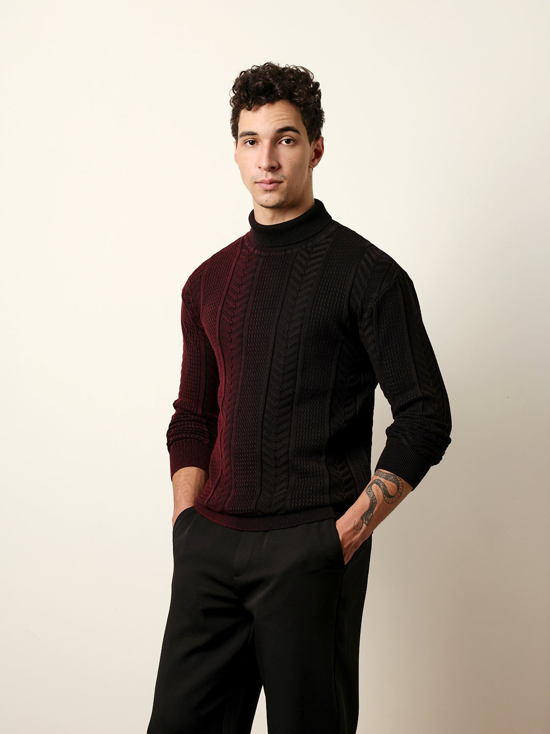 Men Multicolor Full Sleeve Relax T-Shirt