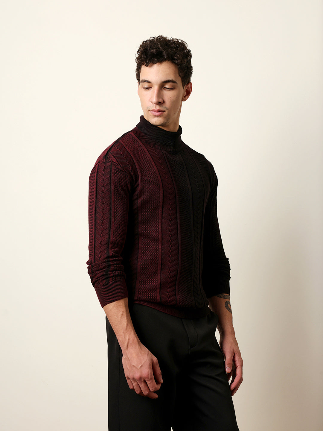 Men Multicolor Full Sleeve Relax T-Shirt